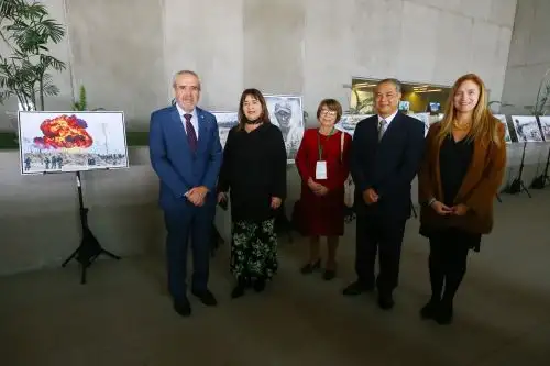 En el marco del Encuentro Nacional de Educación 2023, que tiene como temática " Educación ciudadana para la sostenibilidad ambiental " , Editora Perú inaugura la muestra fotográfica denominada : Medio ambiente, contrastes y realidades. Foto: ANDINA/ Eddy Ramos