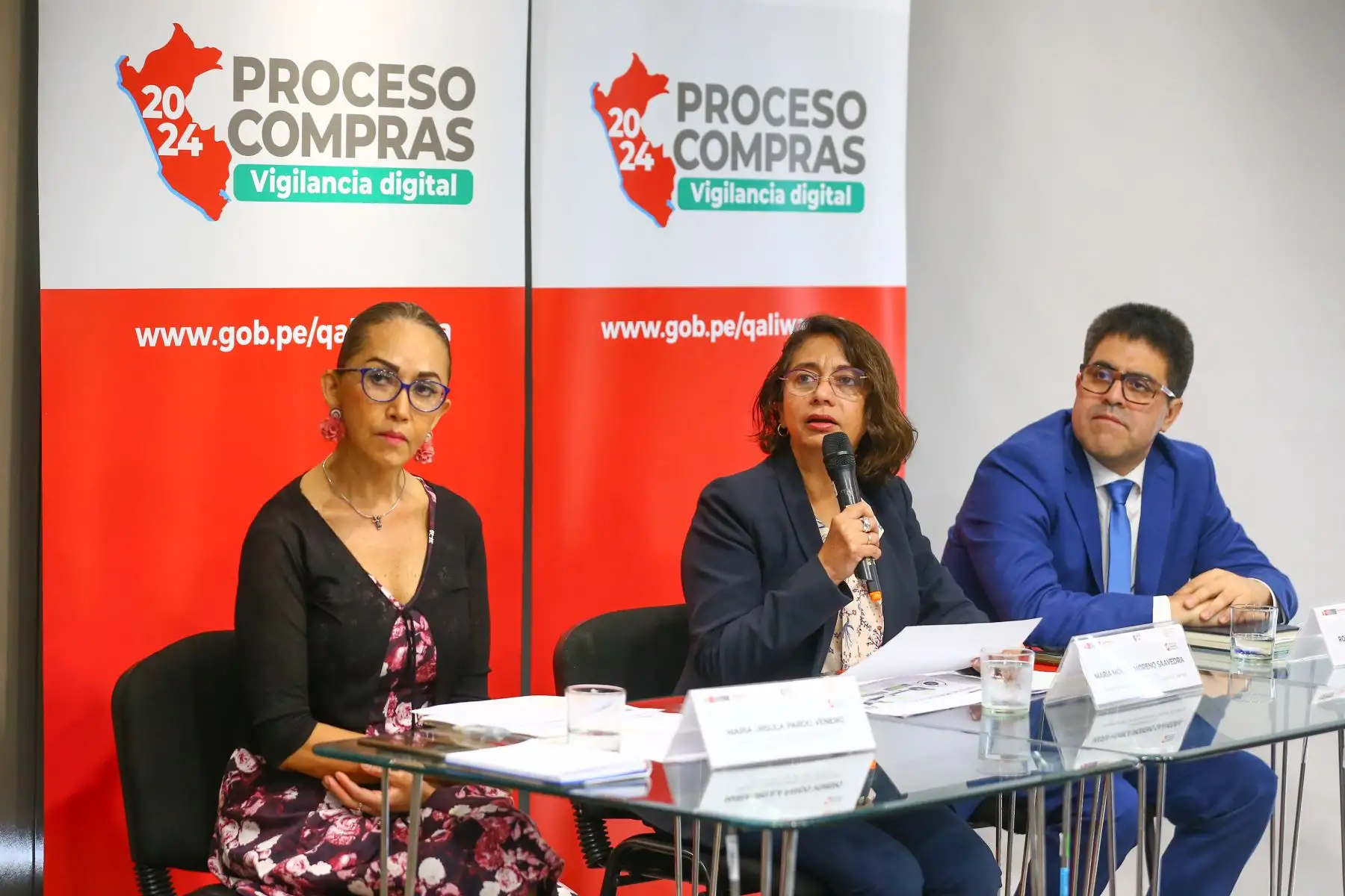 La Directora Ejecutiva del Programa Nacional de Alimentación Escolar Qali Warma, María Monica Moreno, del Ministerio de Desarrollo e Inclusión Social (Midis), ofreció el día de hoy una conferencia de prensa para presentar la primera convocatoria del Proceso de Compras Electrónico 2024; con la cual, se busca garantizar la atención del servicio alimentario escolar desde el primer día de clases del próximo año lectivo 2024.
Foto: ANDINA/Eddy Ramos