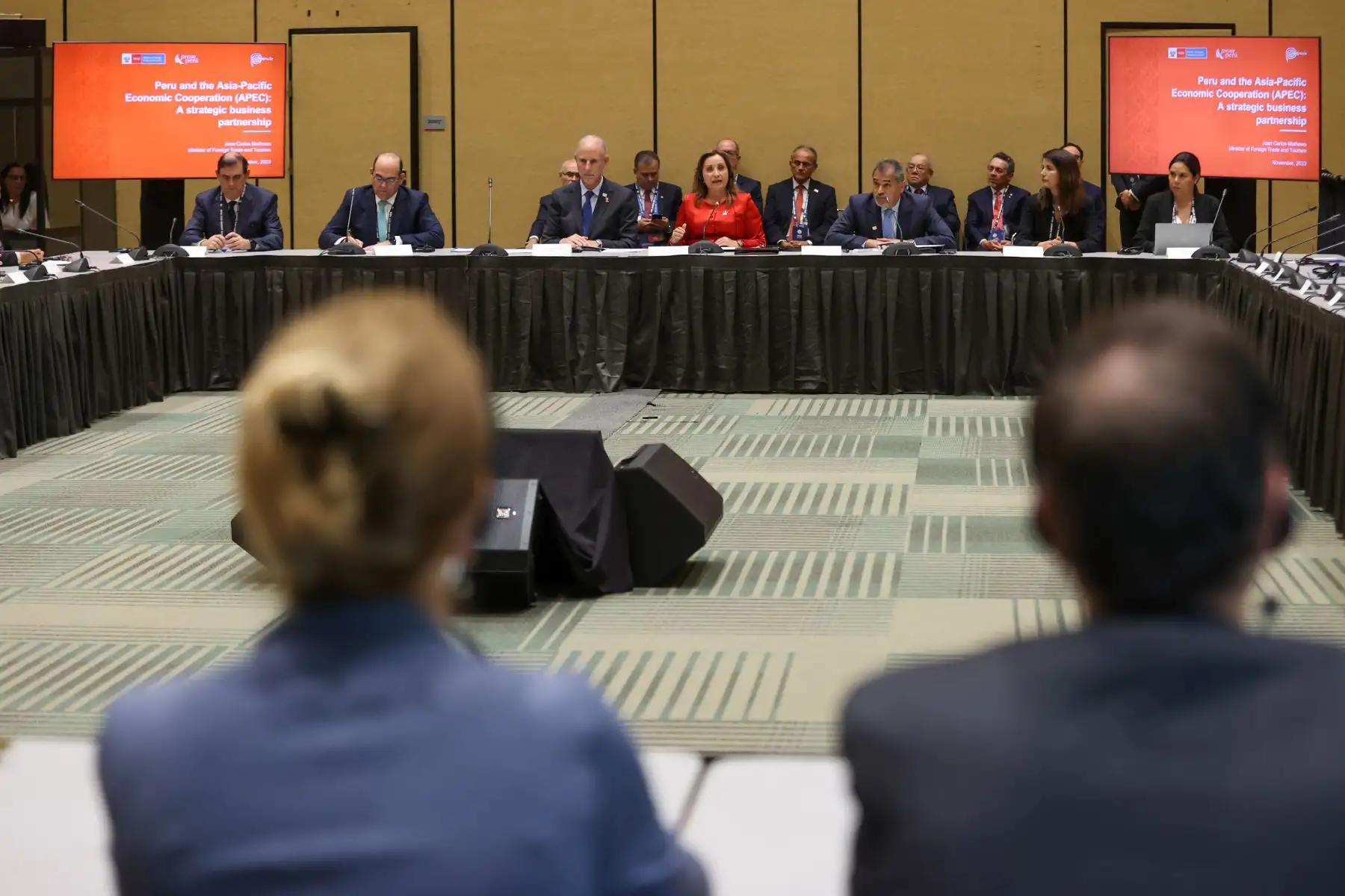 Presidenta Boluarte participó en la sesión de promoción país y atracción de inversiones, en el marco de APEC 2023. Foto: ANDINA/Prensa Presidencia