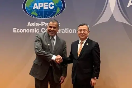 En el marco de APEC 2023, en San Francisco, el ministro Juan Carlos Mathews (Mincetur) sostuvo reuniones con representantes de importantes economías. Foto: MINCETUR/Difusión.