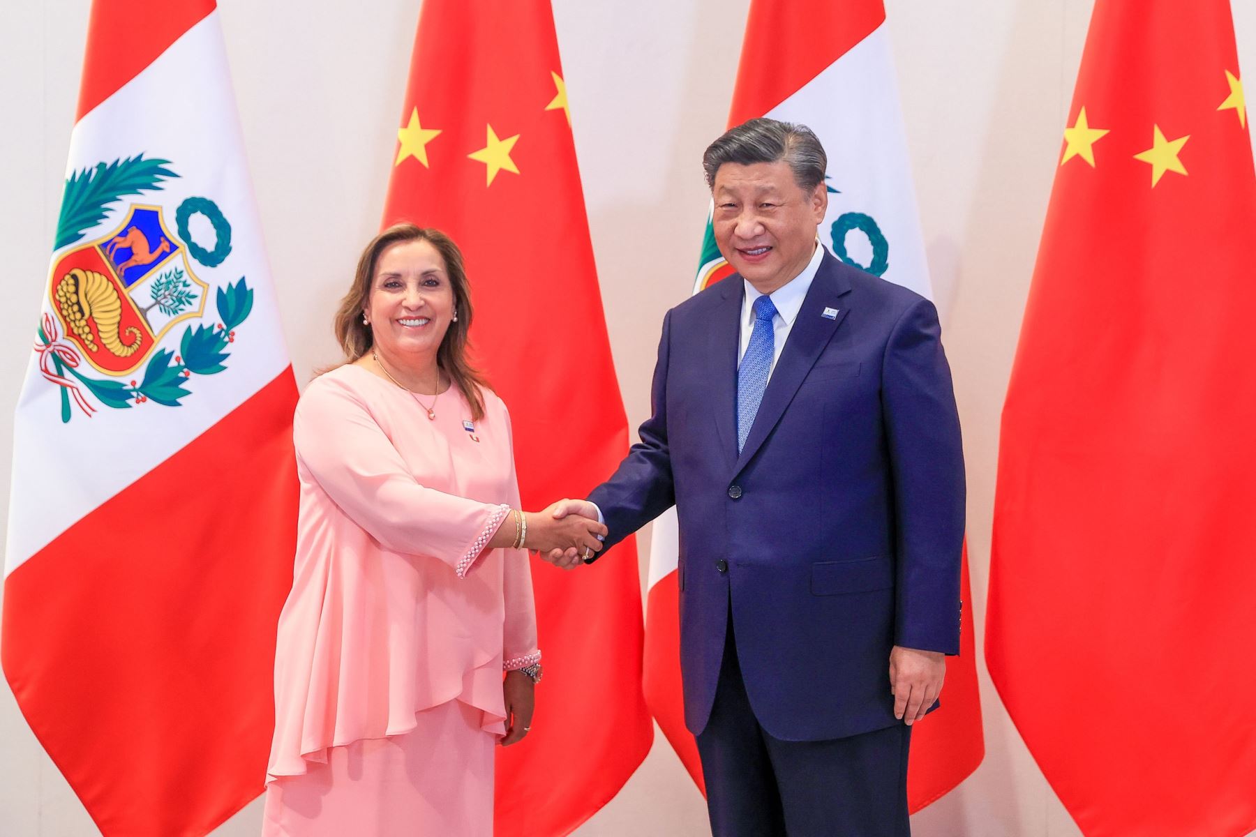 Presidentes de Perú, Dina Boluarte, y de China, Xi Jinping. ANDINA/Prensa Presidencia
