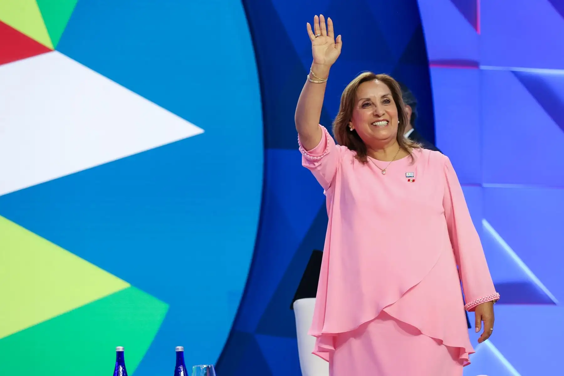 La presidenta Dina Boluarte invitó a empresarios del Asia-Pacífico a participar en las distintas reuniones del Foro de Cooperación Económica Asia-Pacífico APEC 2024 que se realizará en el Perú.
Foto: ANDINA/Prensa Presidencia