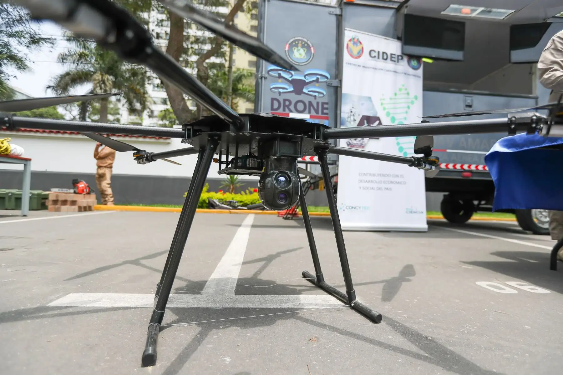 Los asistentes al  Drone Tech 2023 podrán presenciar de ejercicios en vivo de patrullaje integrado aéreo.
Foto: ANDINA/Ricardo Cuba