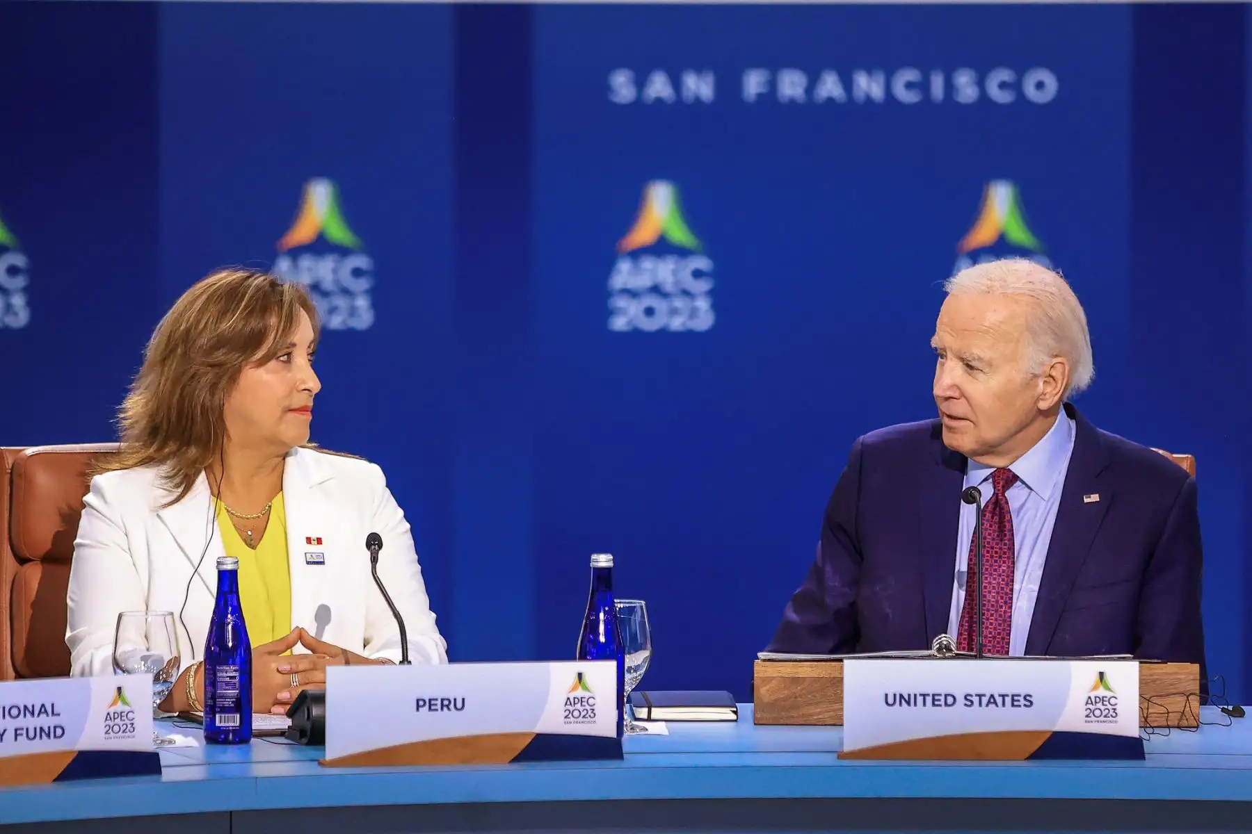 Presidenta de la República, Dina Boluarte, participó del retiro de Líderes Económicos de APEC 2023, y también de la transferencia de la presidencia de APEC de Estados Unidos a Perú. Foto: ANDINA/Presidencia