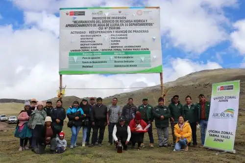 Agro Rural recupera praderas altoandinas en Junín para mejorar la recarga hídrica