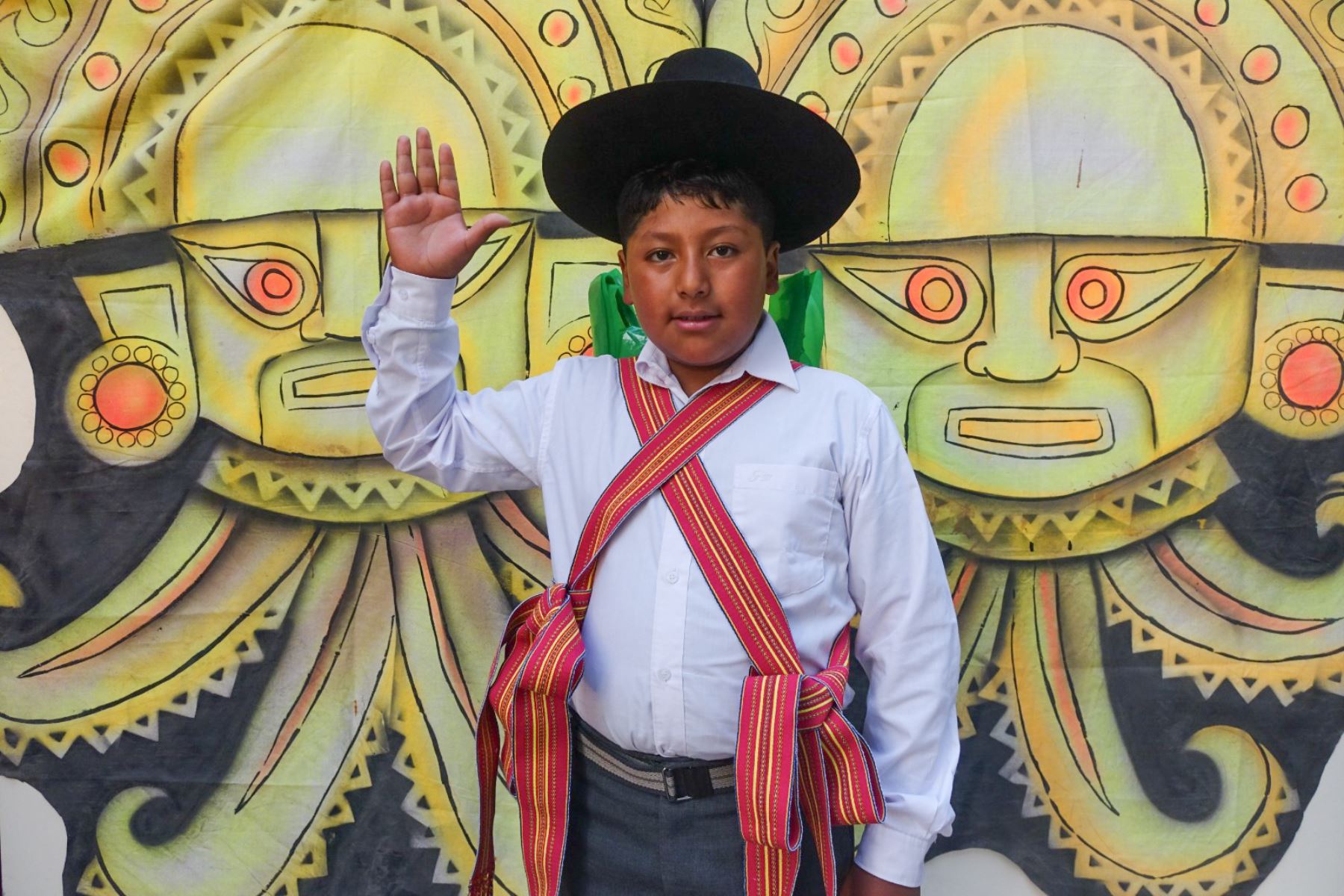 Víctor José Mamani Yana (12) es originario de la comunidad de Alto Camilaca de Tacna es el nuevo presidente del Tinkuy. Foto: Difusión