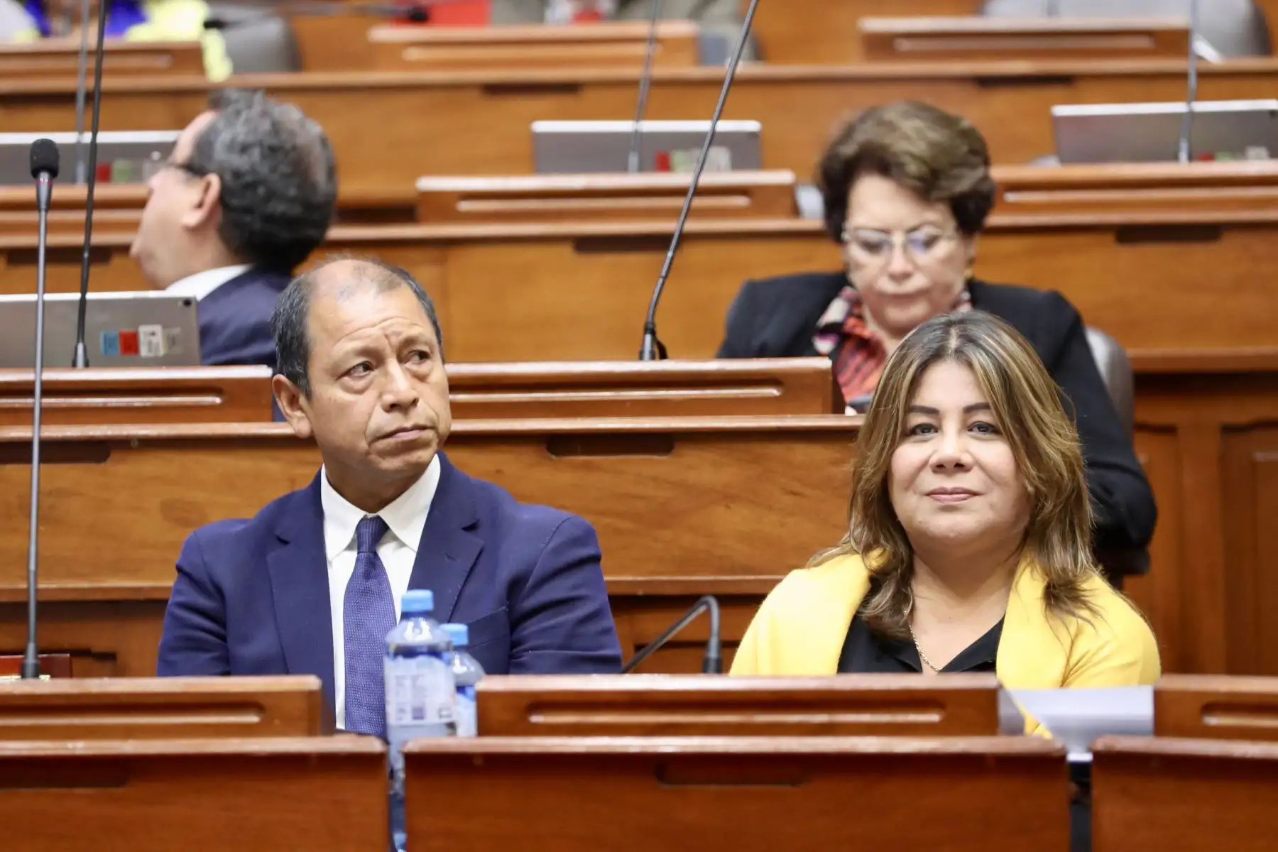 Daniel Maurate, ministro de Trabajo y Promoción del Empleo, presente en el Pleno del Congreso, la Ley del Presupuesto Público para el Año Fiscal 2024. Foto: ANDINA/ Congreso