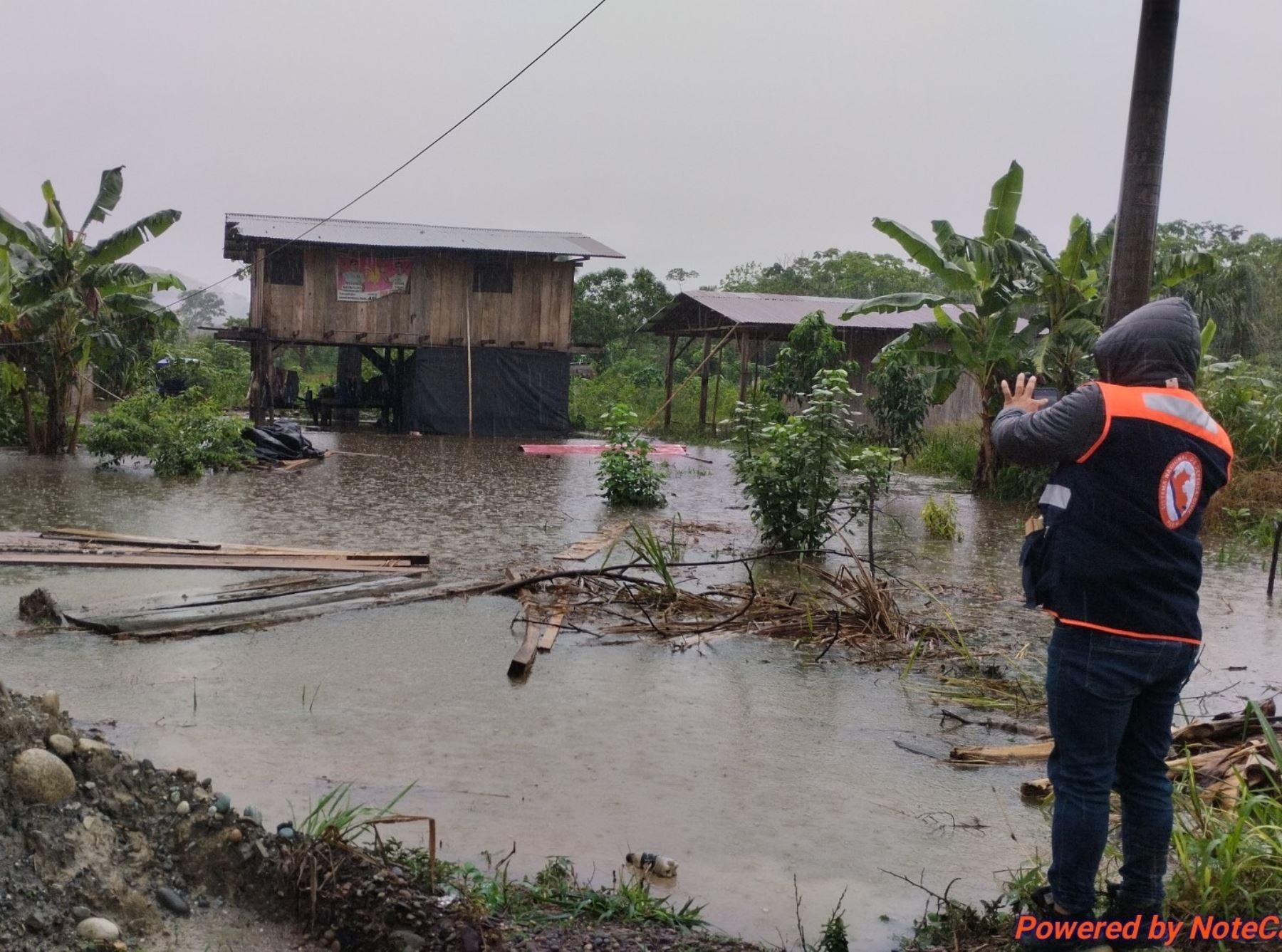 Lluvias intensas provocaron el desborde de dos ríos, afectando a 112 viviendas, un tramo vial y 135 hectáreas de cultivos en el distrito de La Morada, región Huánuco. ANDINA/Difusión