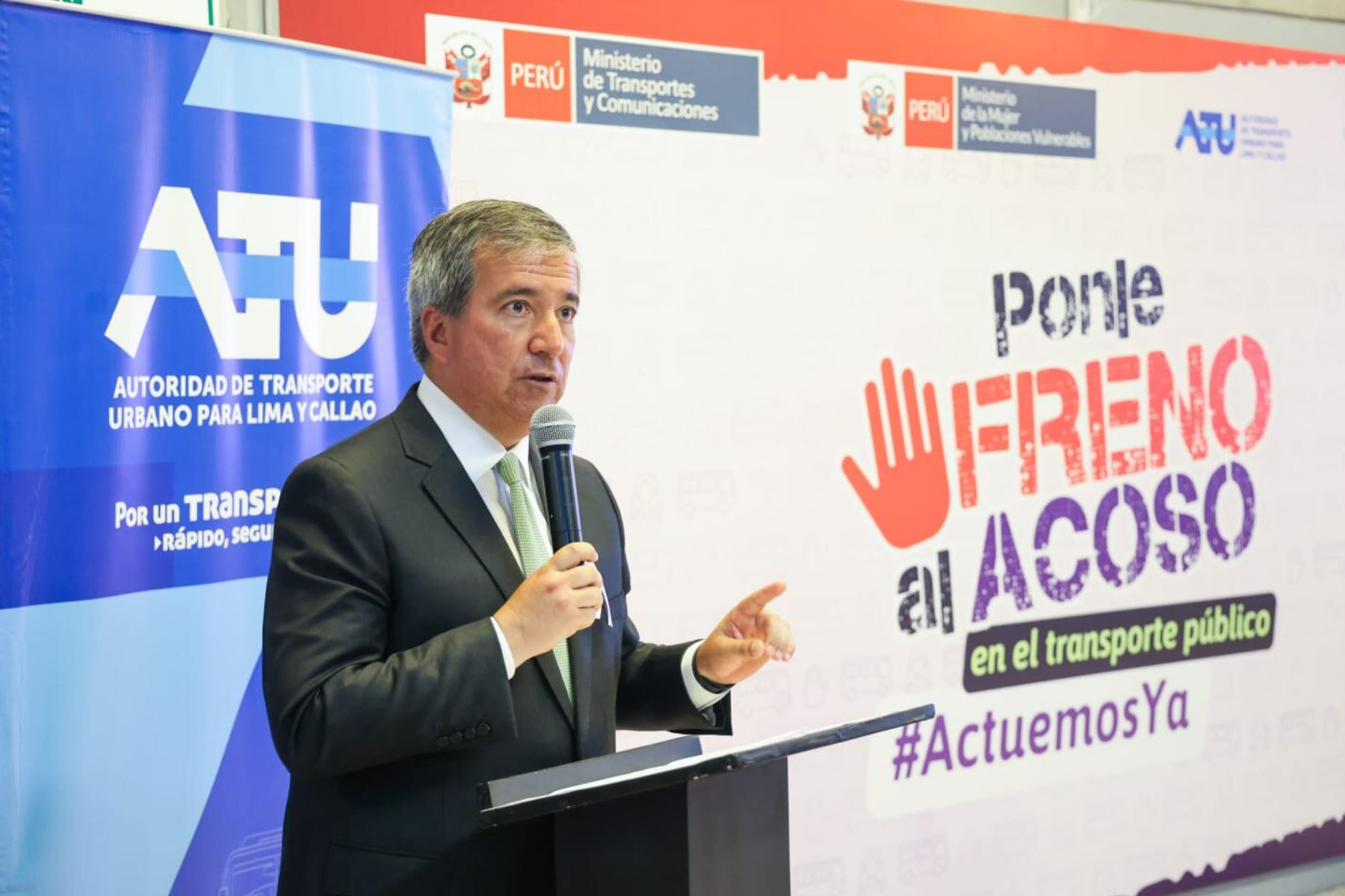 Ministro Pérez Reyes (MTC) participó en la presentación del módulo ¡Actuemos ya! Foto: ANDINA/Difusión