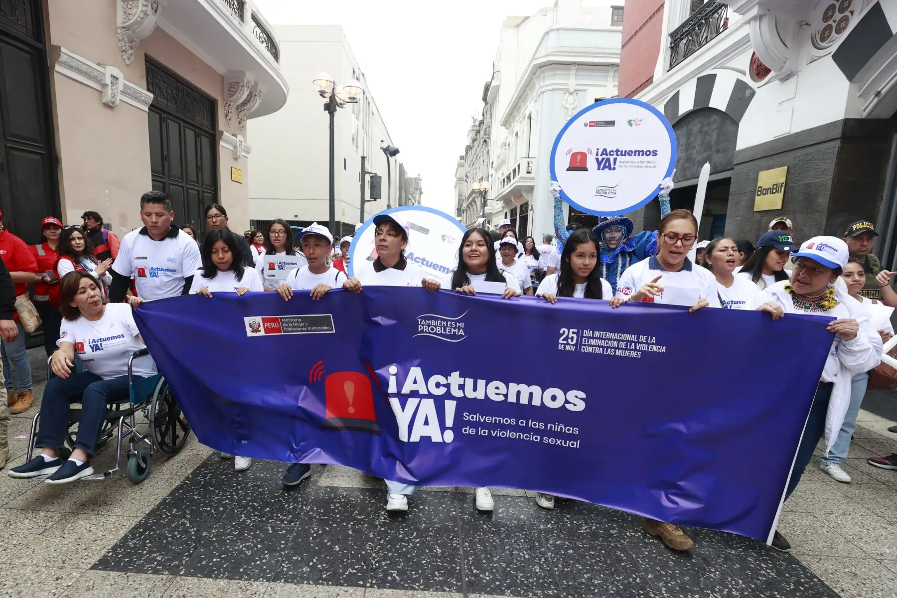 Campaña "¡Actuemos YA! Salvemos a las niñas de la violencia sexual". Foto: ANDINA/ Vidal Tarqui