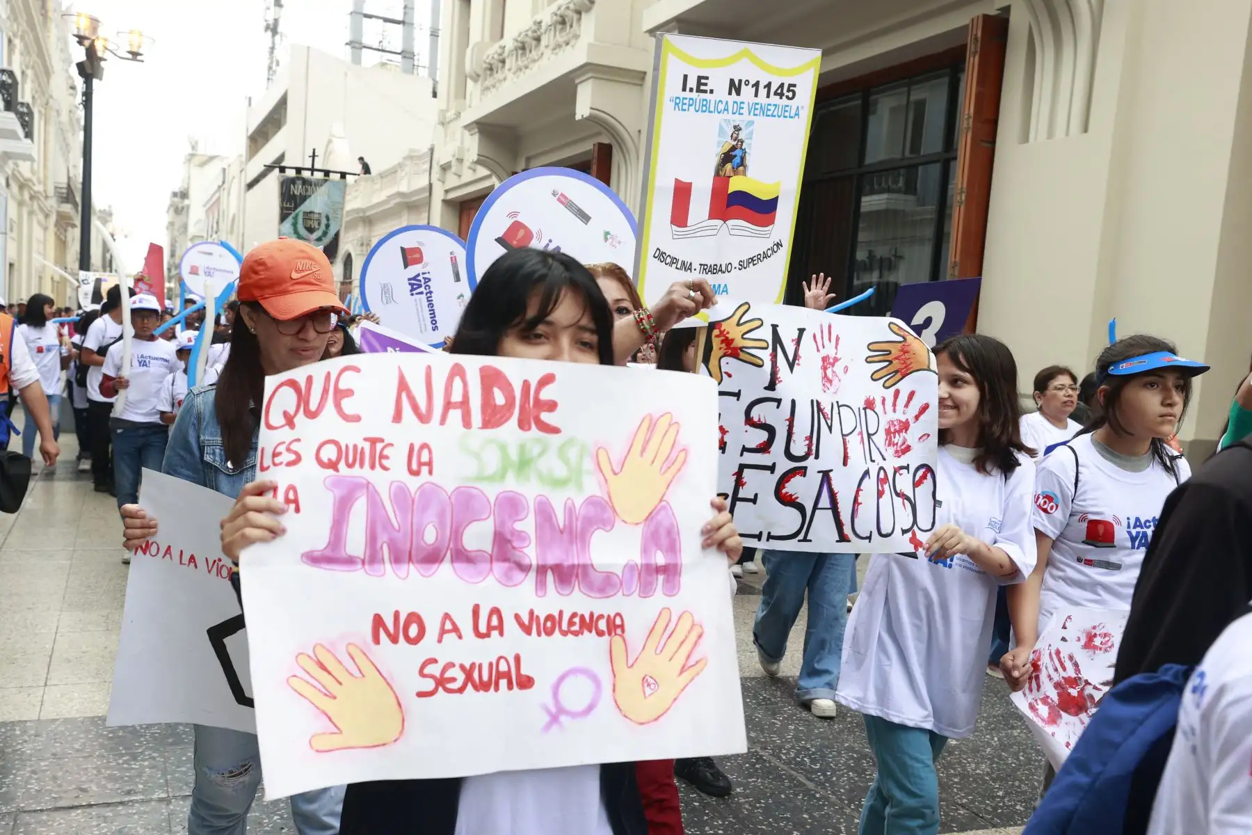 Campaña "¡Actuemos YA! Salvemos a las niñas de la violencia sexual". Foto: ANDINA/ Vidal Tarqui