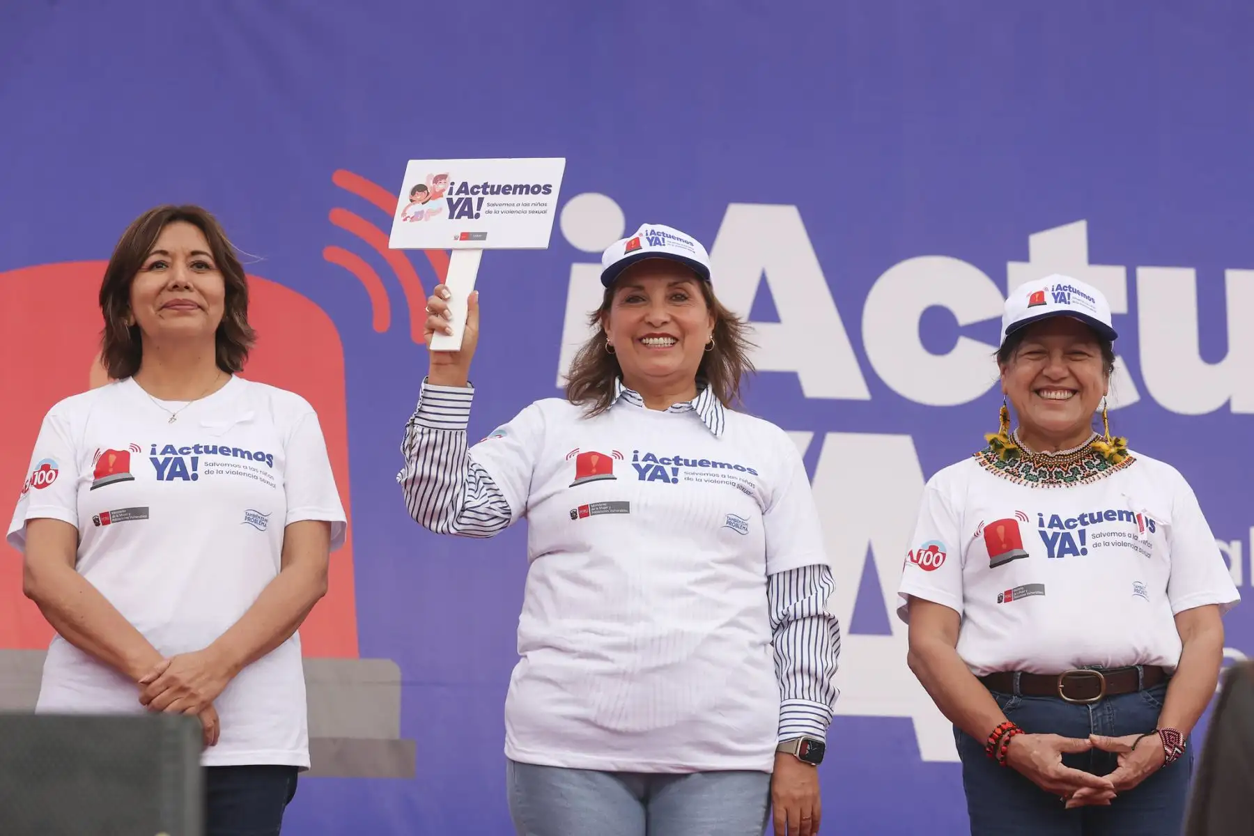 Presidenta Dina Boluarte participa en la campaña "¡Actuemos YA! Salvemos a las niñas de la violencia sexual".
Foto: ANDINA/Prensa Presidencia
