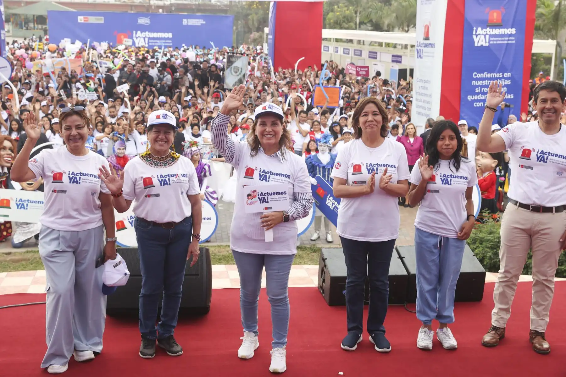 Presidenta Dina Boluarte participa en la campaña "¡Actuemos YA! Salvemos a las niñas de la violencia sexual".
Foto: ANDINA/Prensa Presidencia
