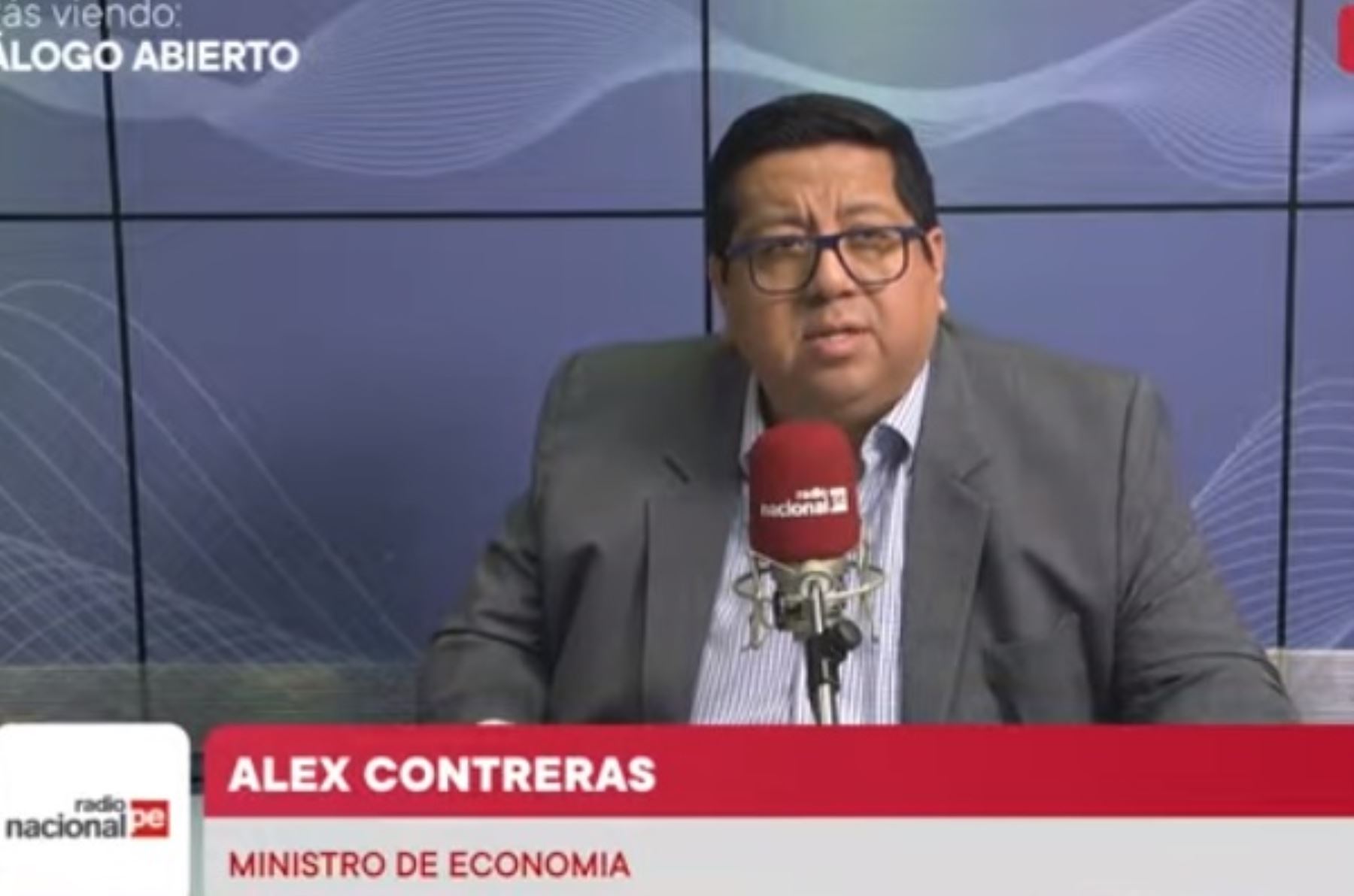 Ministro de Economía y Finanzas, Alex Contreras. Foto: Captura TV,