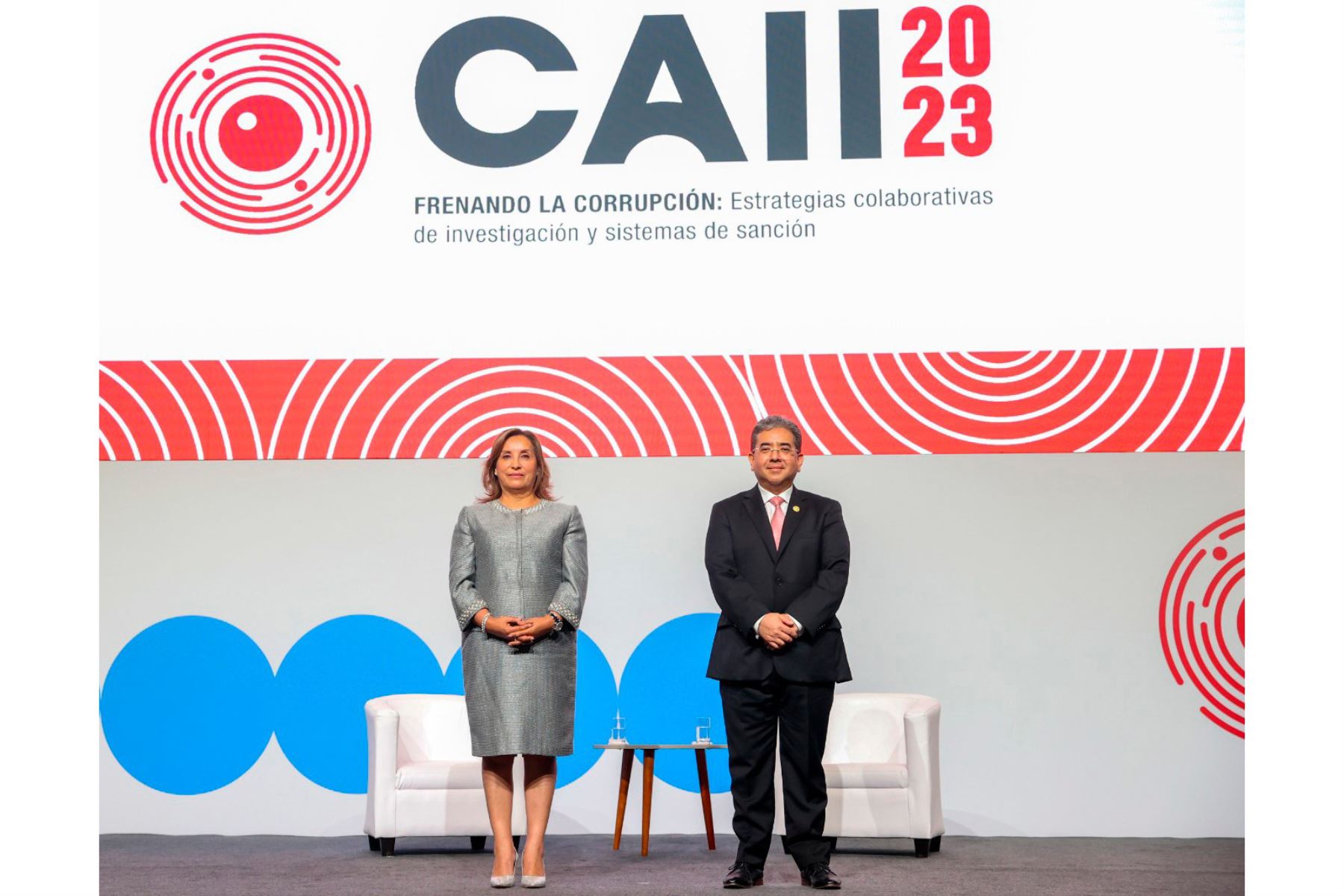 La presidenta de la república, Dina Boluarte Zegarra, participa en la inauguración de la X Conferencia Anual Internacional por la integridad (CAII) 2023. Foto: ANDINA/ Prensa Presidencia