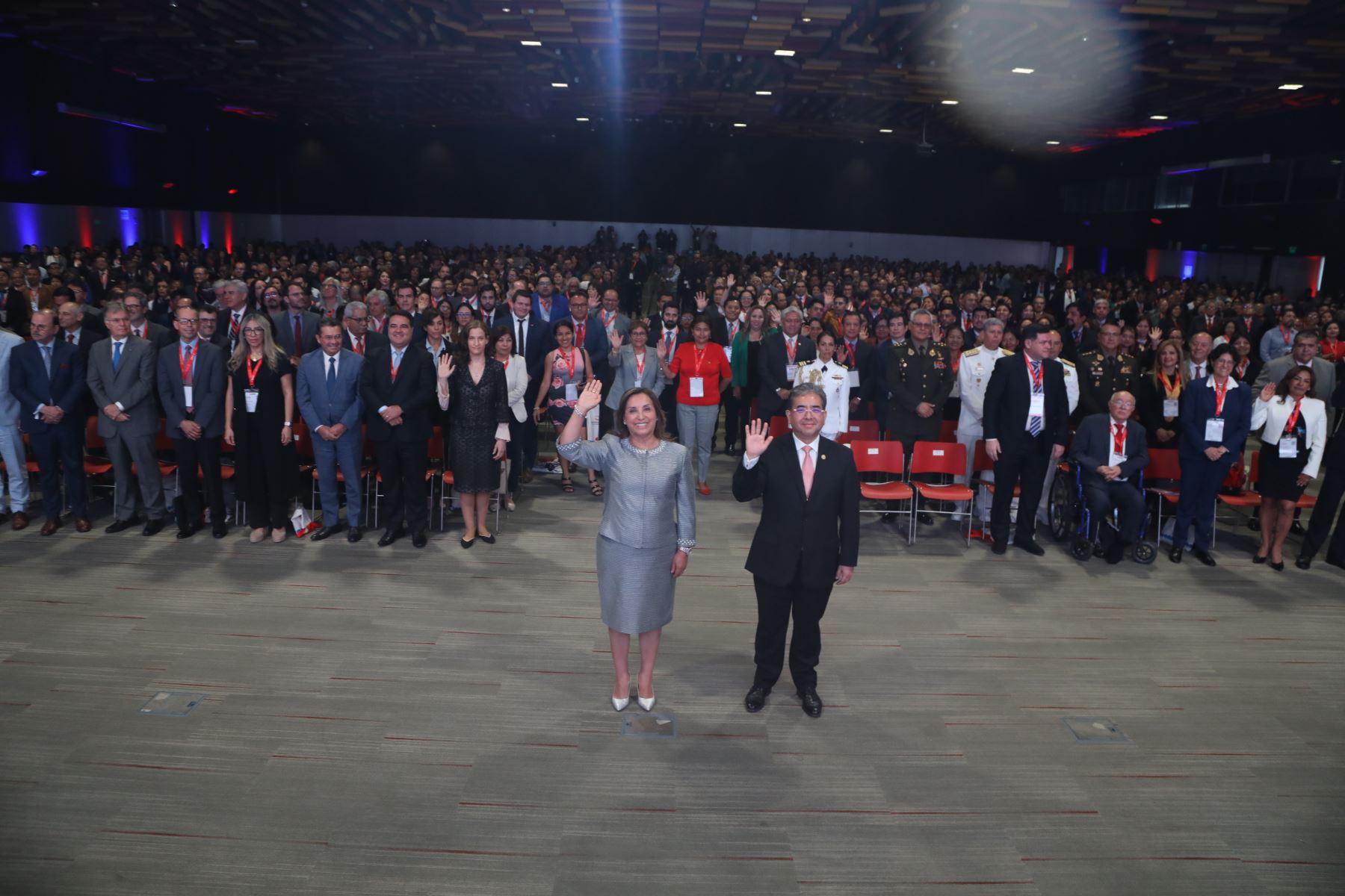 La presidenta de la república, Dina Boluarte Zegarra, participa en la inauguración de la X Conferencia Anual Internacional por la integridad (CAII) 2023. Foto: ANDINA/ CGR