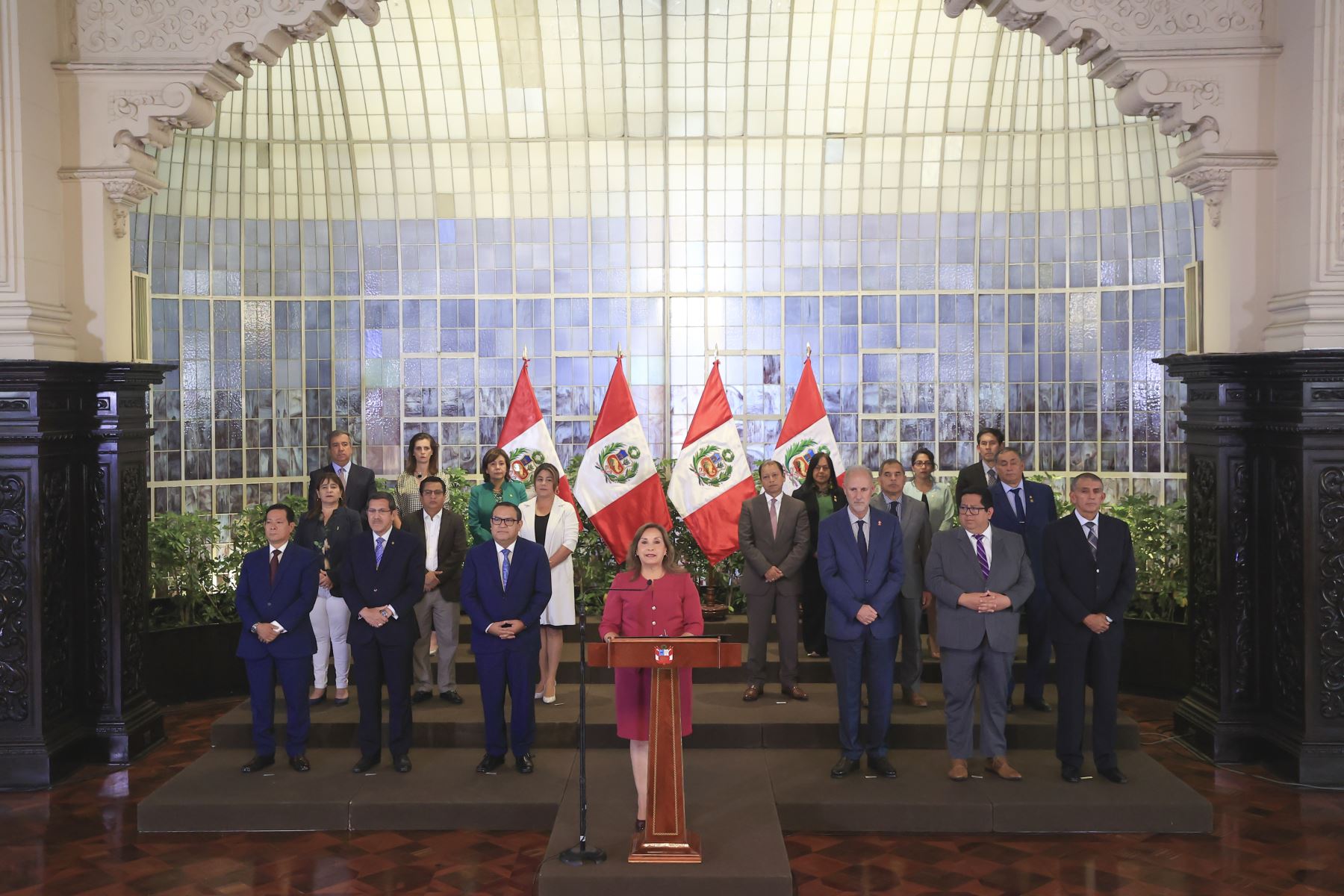 Pronunciamiento de la presidenta de la República, Dina Boluarte Zegarra. Foto: ANDINA/Prensa Presidencia