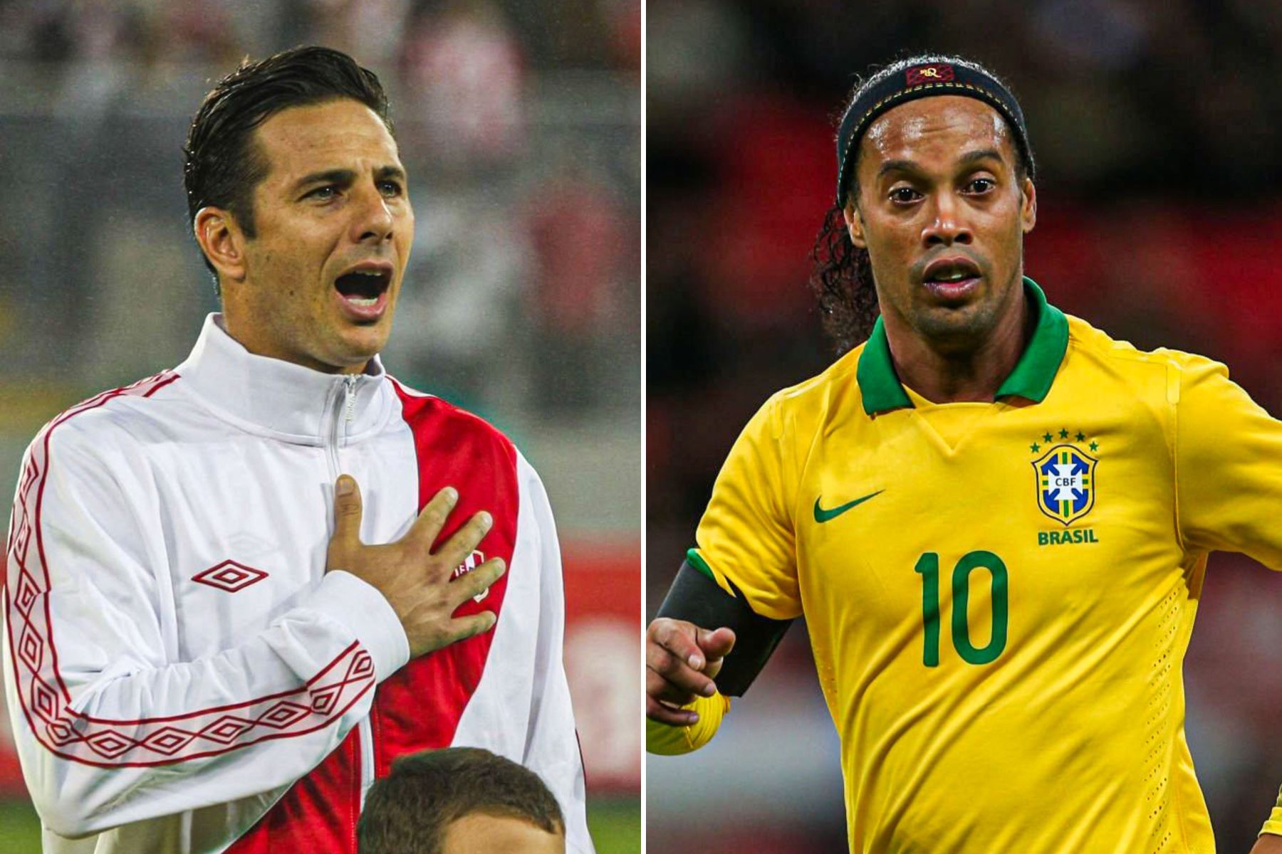 Claudio Pizarro y Ronaldinho