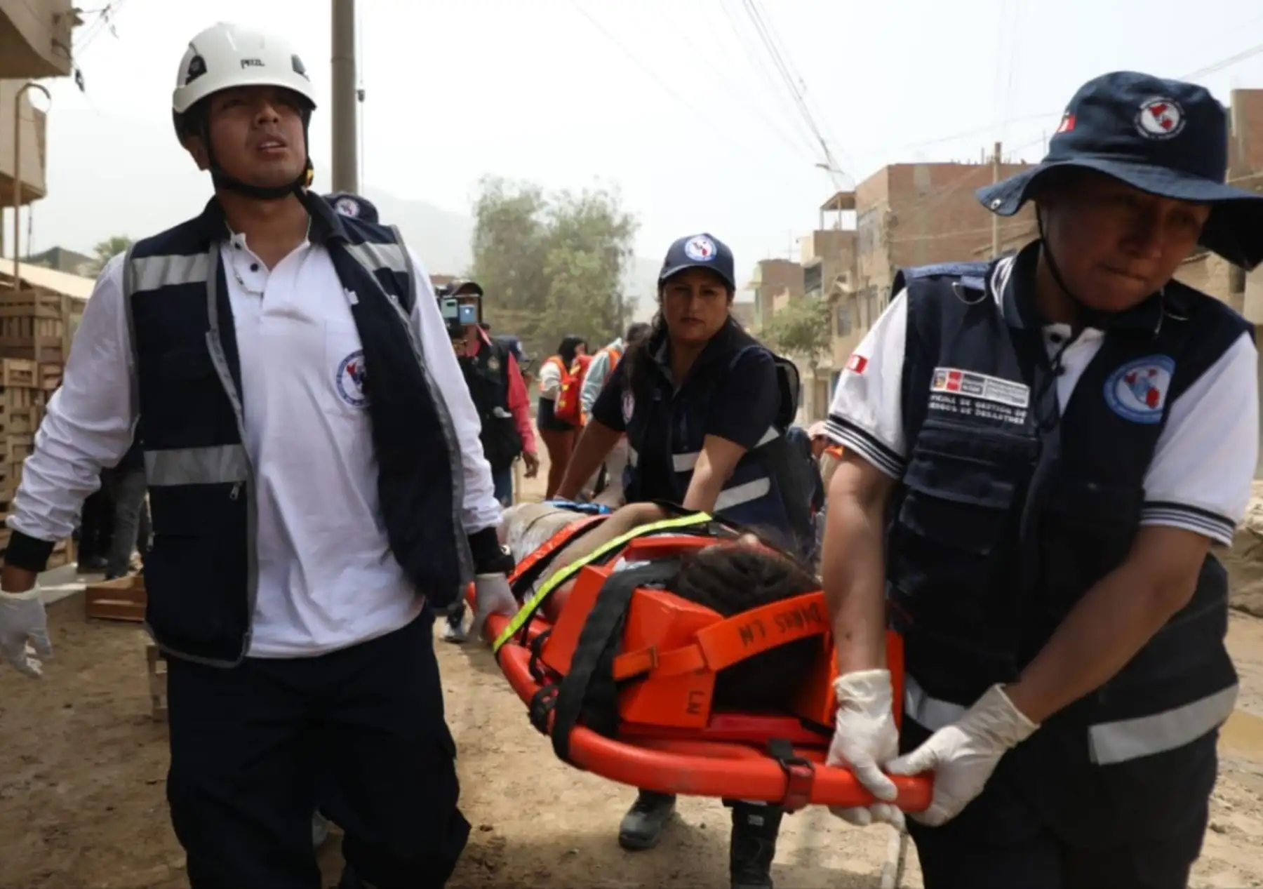 Brigadistas de intervención en situaciones de emergencias y desastres del Minsa participarán del simulacro binacional de desastre que se realizará mañana en el caserío La Balsa, en Cajamarca. ANDINA/Difusión