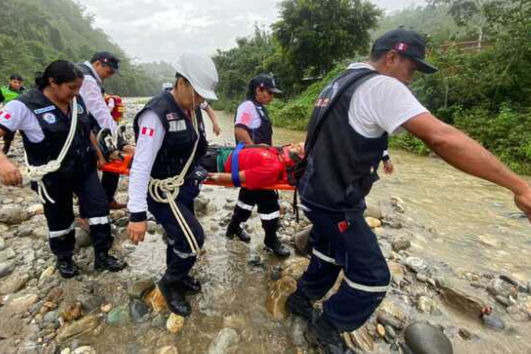 El VI Simulacro Binacional por Inundación 2023 se desarrolló en el caserío La Balsa, en la frontera entre Perú y Ecuador. Foto: ANDINA/Minsa