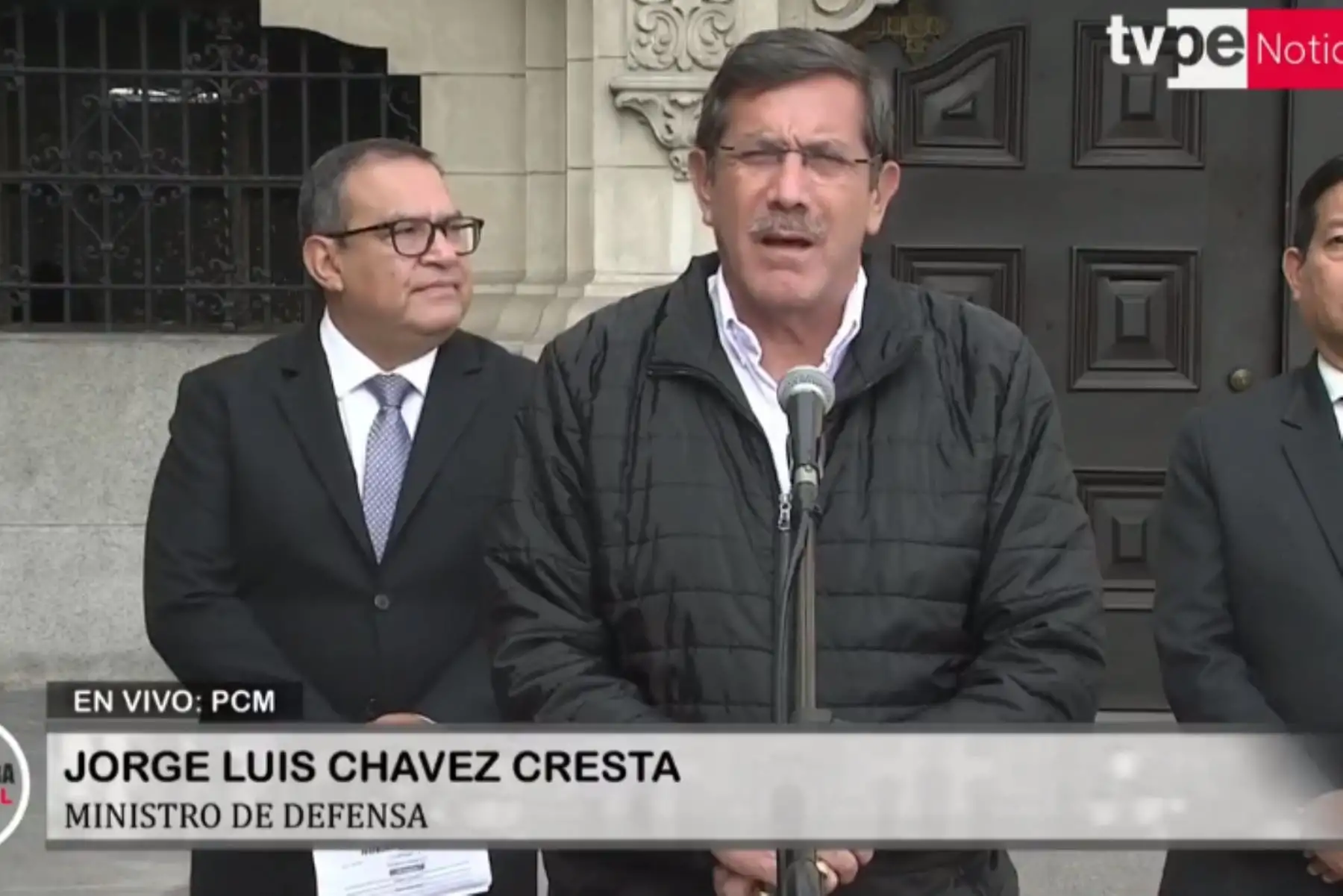 Ministro de Defensa, Jorge Chávez Cresta. Foto: Captura TV