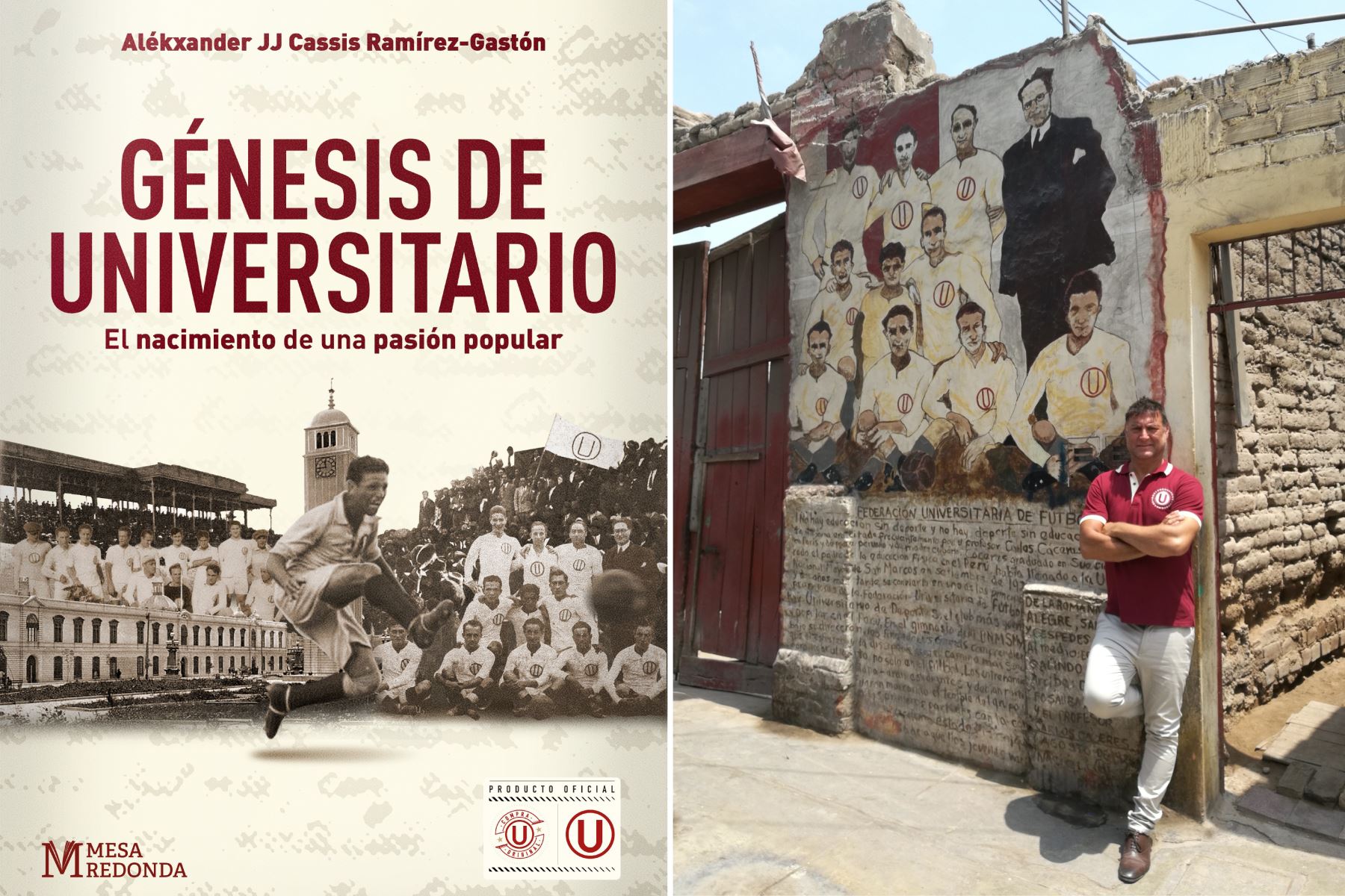 El historiador Alékxander Cassis presenta su libro ‘Génesis de Universitario’ en la feria Ricardo Palma. Foto: Ed. Mesa Redonda/Difusión