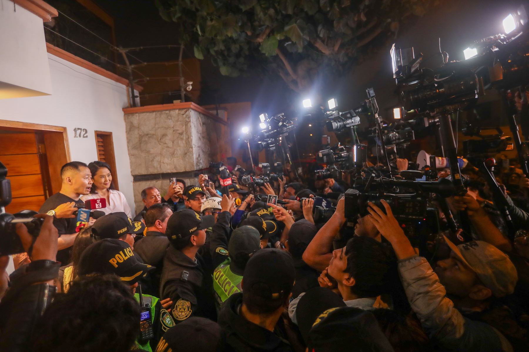 Keiko y Kenji Fujimori se pronuncian tras libertad de Alberto Fujimori.
Foto: ANDINA/Ricardo Cuba