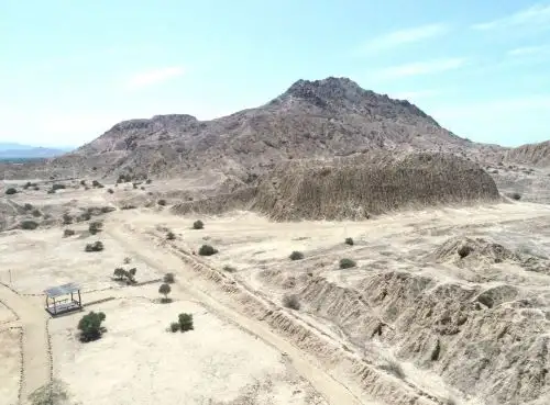 Huaca Larga, el monumental sitio ubicado dentro del complejo arqueológico Túcume, es una de las pirámides de adobe más extensas del mundo y será protegida ante posibles lluvias intensas causadas por el Fenómeno El Niño. ANDINA/Difusión
