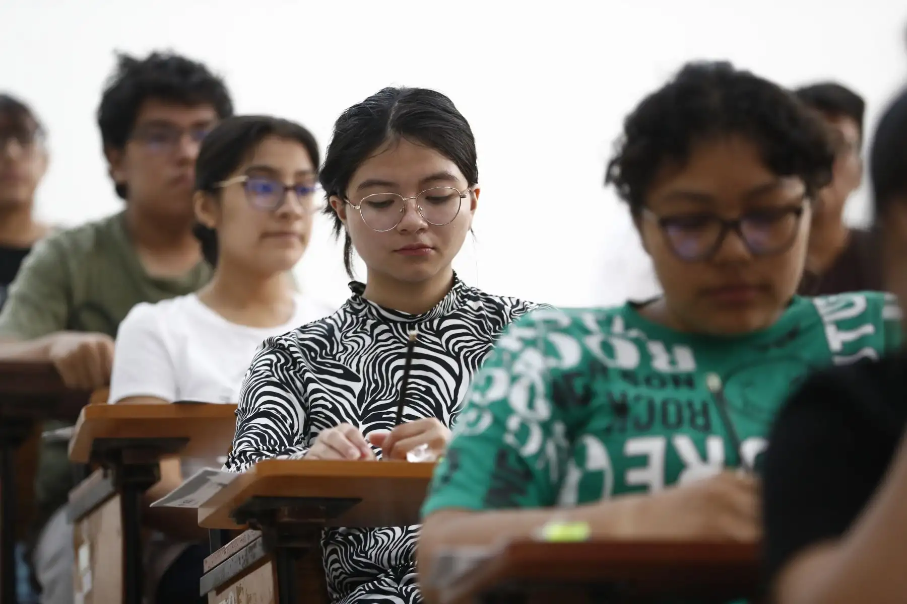 Ayer domingo 10 de diciembre, en el cuarto y último día del examen de admisión a la Universidad Nacional Mayor de San Marcos 2024-1, están postulando un total de 5,383 aspirantes a la carrera de Medicina Humana. Foto: ANDINA/Daniel Bracamonte