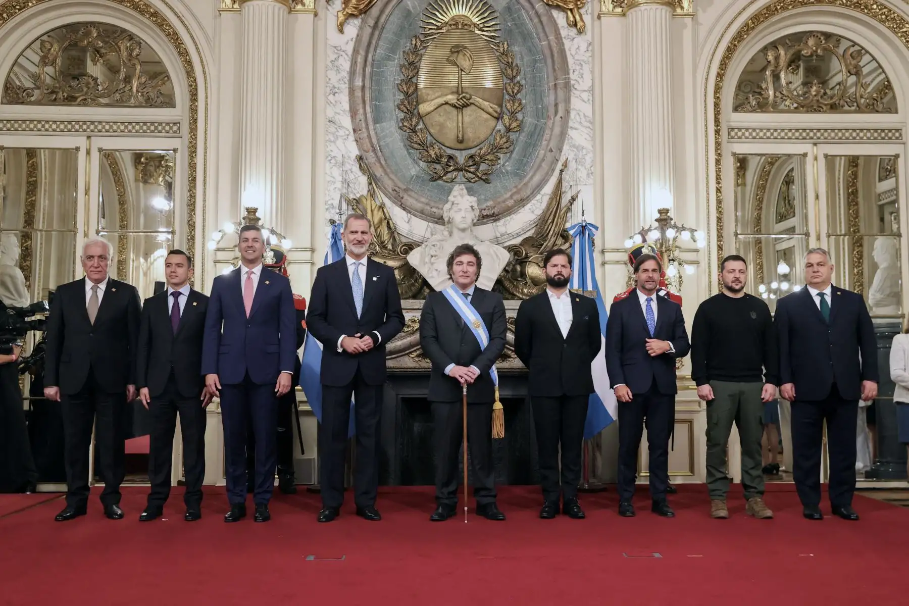 Mandatarios de diversos países viajaron hasta Buenos Aires para la asunción de mando de Javier Milei como nuevo presidente de Argentina por el período 2023-2027. Foto: AFP