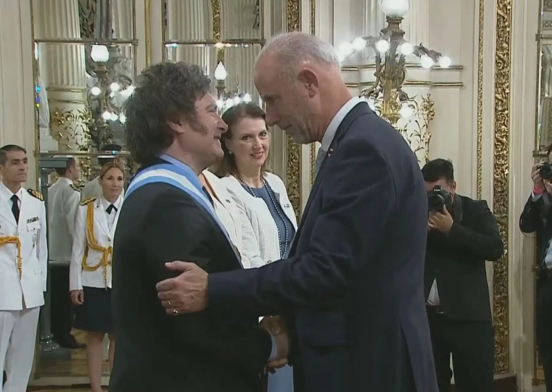Canciller Javier González-Olaechea y presidente de Argentina, Javier Milei.