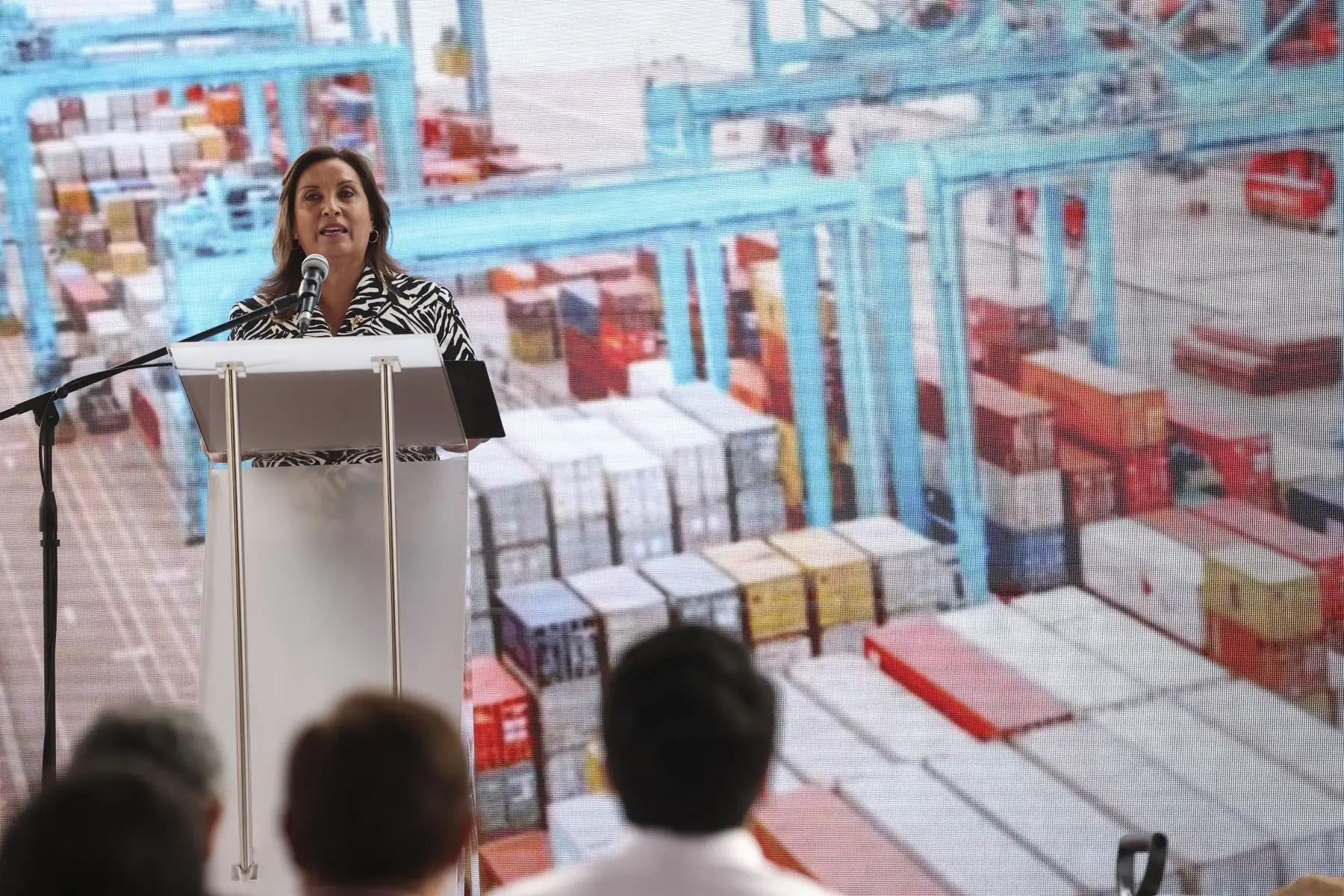 Presidenta Dina Boluarte participa en la ceremonia de colocación de la primera piedra de la etapa 3A del Terminal Norte Multipropósito del Callao. Foto: ANDINA/ Prensa Presidencia