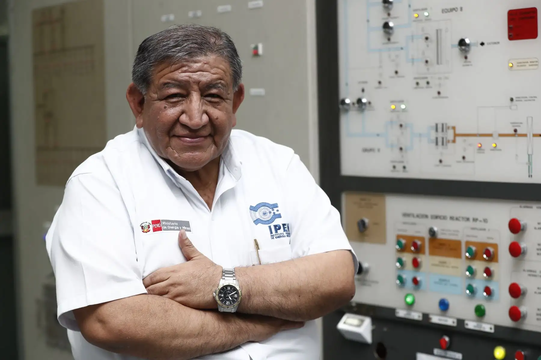 Mario César Mallaupoma, presidente del Instituto Peruano de Energía Nuclear, que tiene bajo su administración la Central Nuclear del Perú "Racso". Foto: ANDINA/Daniel Bracamonte
