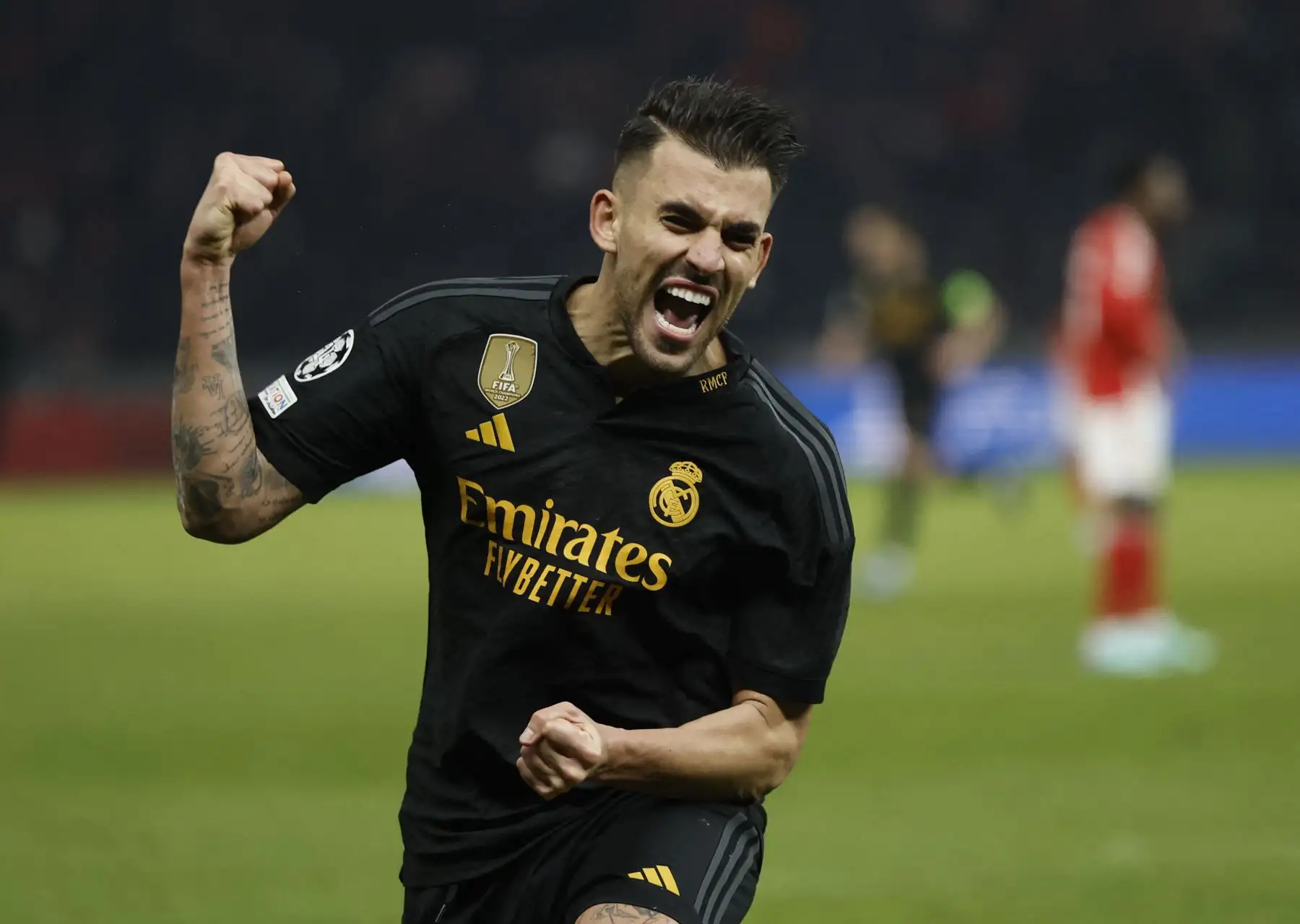 El centrocampista español #19 del Real Madrid Dani Ceballos celebra el gol durante el partido de fútbol del grupo C de la Liga de Campeones de la UEFA entre Union Berlin y Real Madrid en Berlín, el 12 de diciembre de 2023.
Foto: AFP
