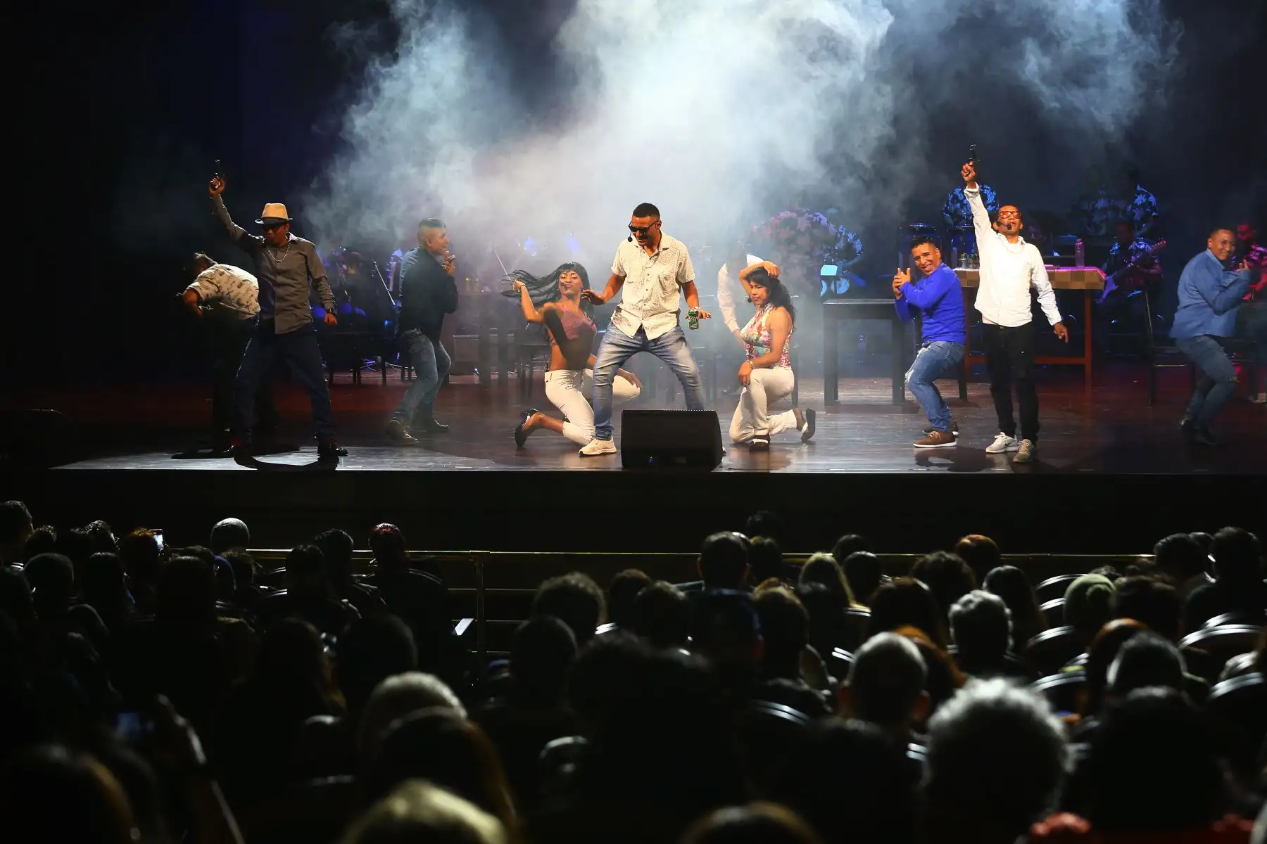 La obra tiene canciones y coreografías creadas por los internos bajo la asesoría de coreógrafo Juan Pablo Lostanau y la dirección musical del maestro Pablo Morales Daal. La dirección de la obra está a cargo de Yashim Bahmonde. 
Foto: ANDINA/Eddy Ramos