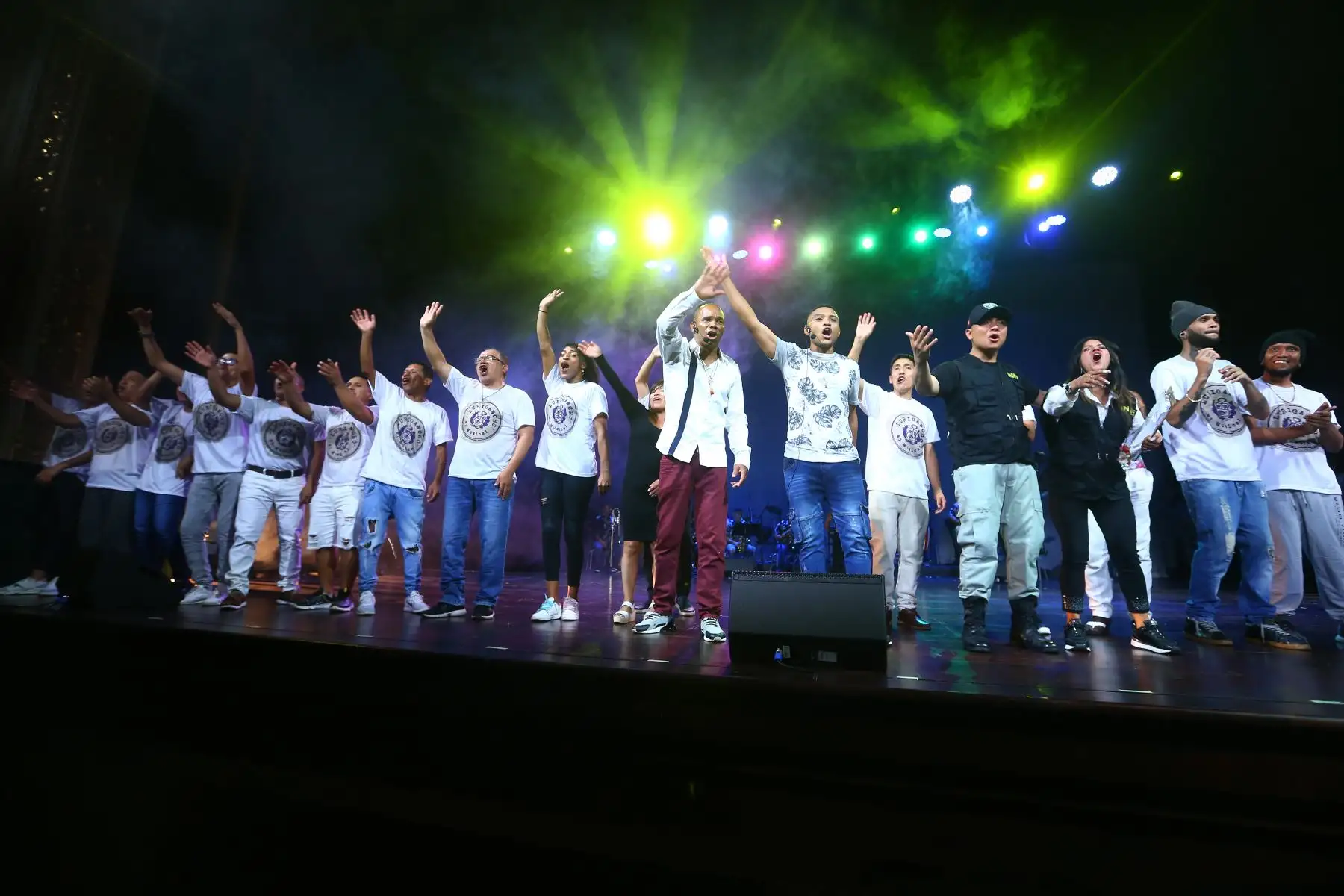 El INPE presenta la obra artística “ Lurigancho : el musical ” , una obra teatral que muestra de una manera visceral la evolución del penal a lo largo de los años y narra la vida personajes que coexisten en el ecosistema penitenciario y que hoy se muestra al mundo.
Foto: ANDINA/ Eddy Ramos