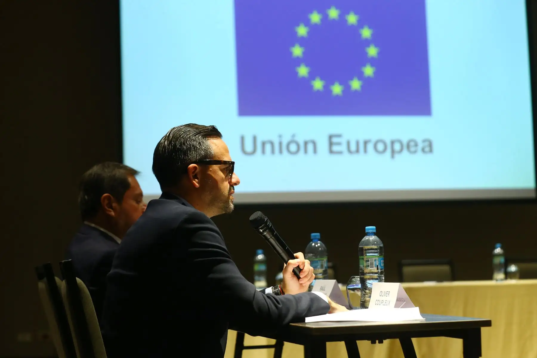EuroCámaras   presenta su tercer Documento de Posición (DP) con la colaboración técnica de la Unión Europea. El documento contempla la visión común de las empresas europeas presentesen el Perú sobre temas de comercio e inversión. En la reunión participa,  Olivier Coupleux, consejero económico y comercial en la Delegación de la Unión Europea en Perú.
Foto; ANDINA/ Eddy Ramos