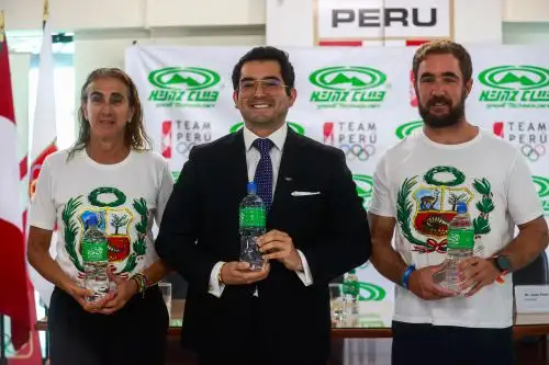 Renzo Manyari Velazco, presidente del comité olímpico, presenta una nueva marca de patrocinio prara team Perú 2023 – 2024: Foto: ANDINA/ Vidal Tarqui