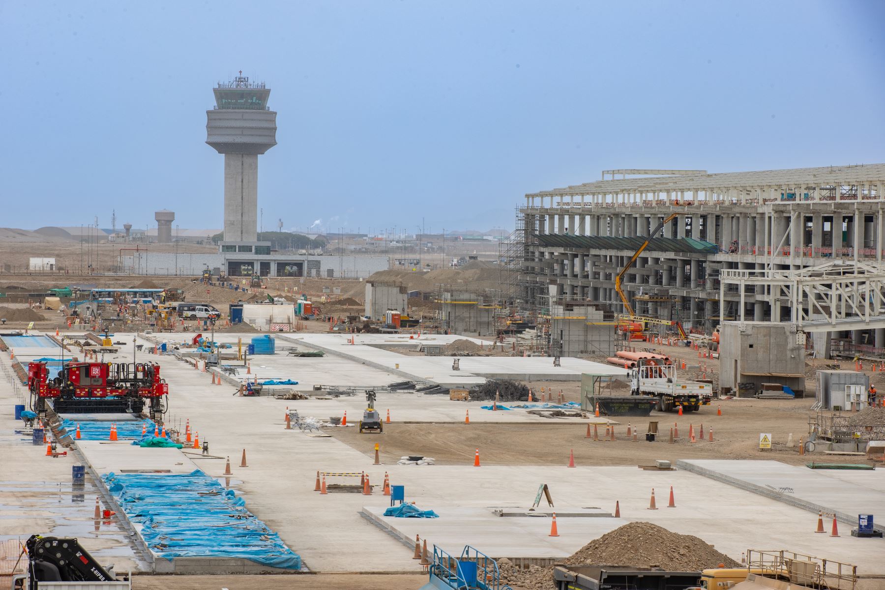 Obras del nuevo Aeropuerto Internacional Jorge Chávez ya muestran un avance significativo. ANDINA/Carlos Lezama Villantoy