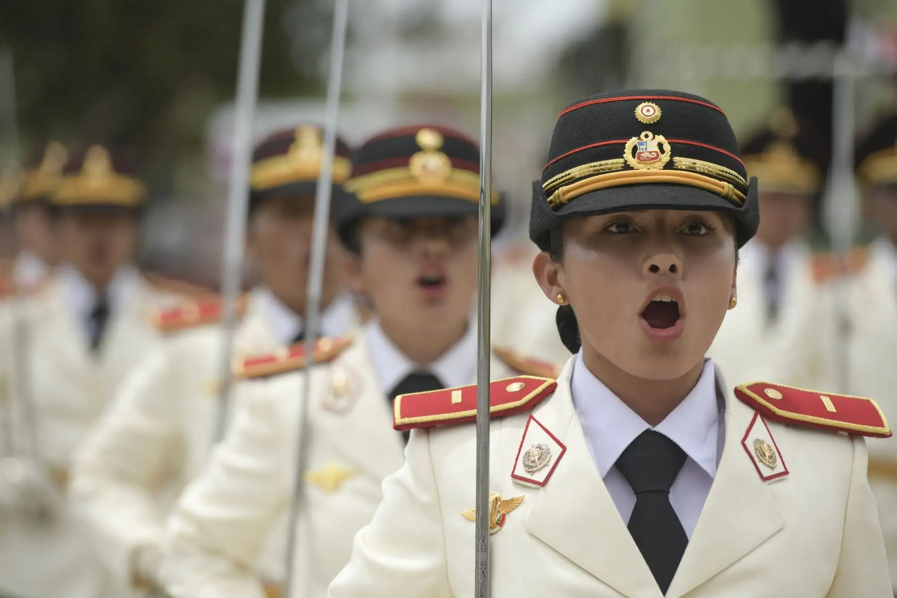 Presidenta de la república, Dina Boluarte, participó en la ceremonia de graduación de alféreces y subtenientes de la Escuela Militar de Chorrillos. Foto: ANDINA/Prensa Presidencia