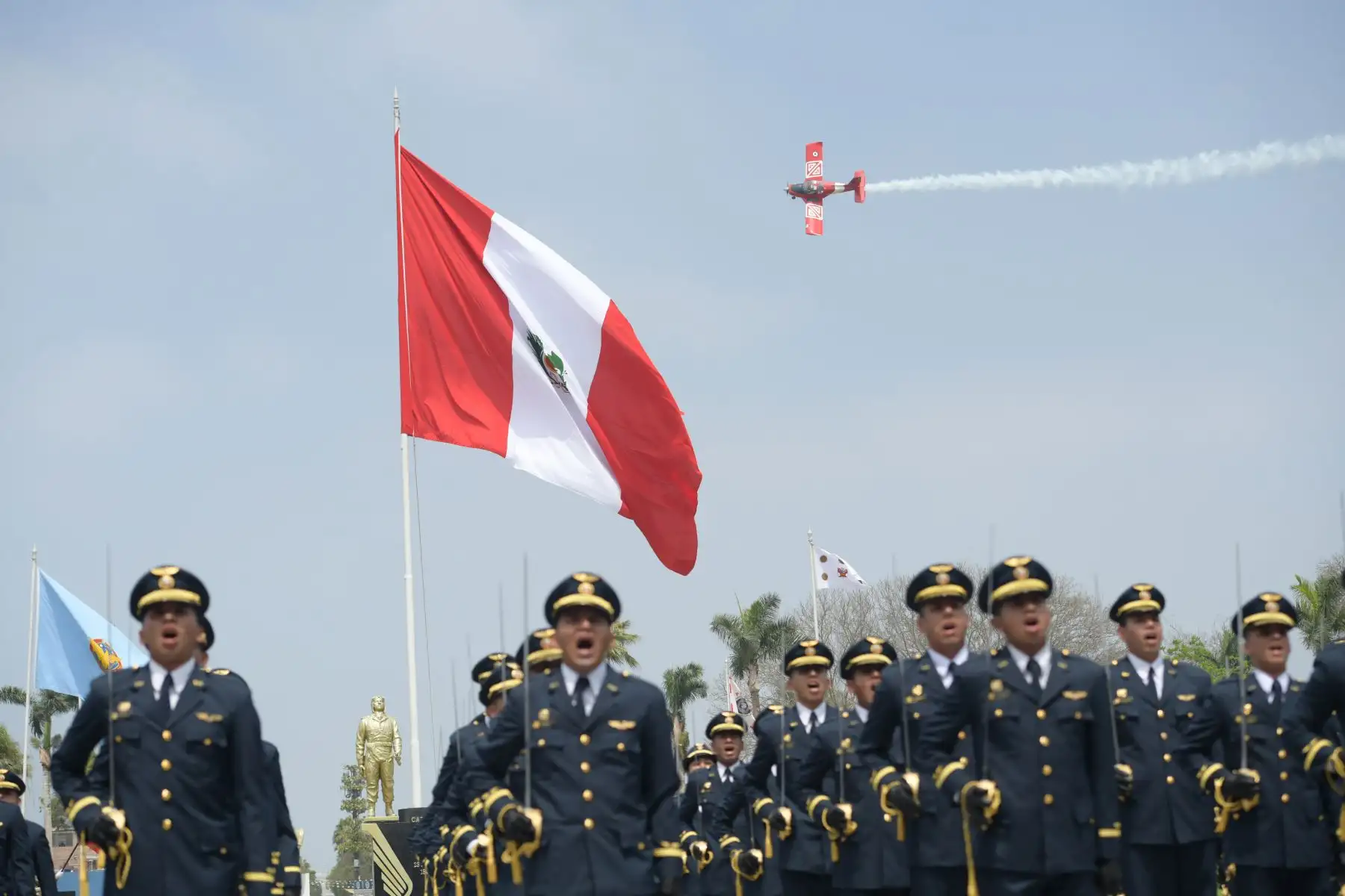 Presidenta Dina Boluarte participa en la ceremonia de clausura del año académico 2023 de la Escuela de Oficiales de la FAP. Foto: ANDINA/ Prensa Presidencia