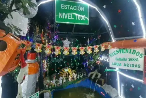 Impresionante parque temático minero en Pasco es un gran espectáculo navideño