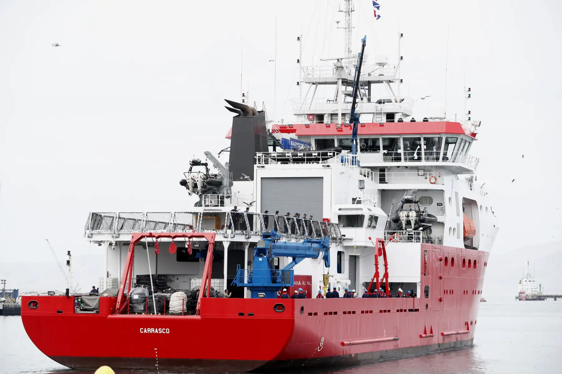 El BAP Carrasco, buque de investigación científica, zarpó desde la Base Naval del Callao rumbo a la Antártida, como parte de la Trigésima Campaña Científica del Perú en la Antártida. Foto: ANDINA/Daniel Bracamonte