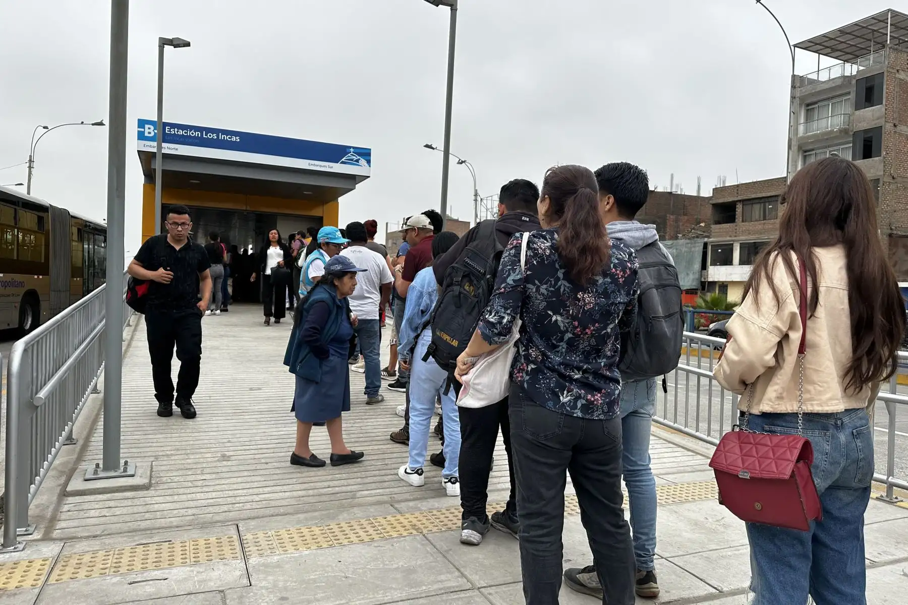 Estación Los Incas en la ampliación norte del Metropolitano. Foto: ANDINA/Lenin Lobatón