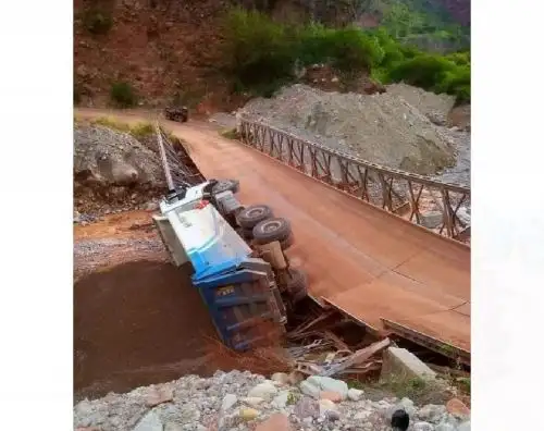 Varias comunidades de la provincia de La Mar se encuentran aisladas a consecuencia del colapso de un puente provisional que resultó afectado por el paso de un camión. ANDINA/Difusión