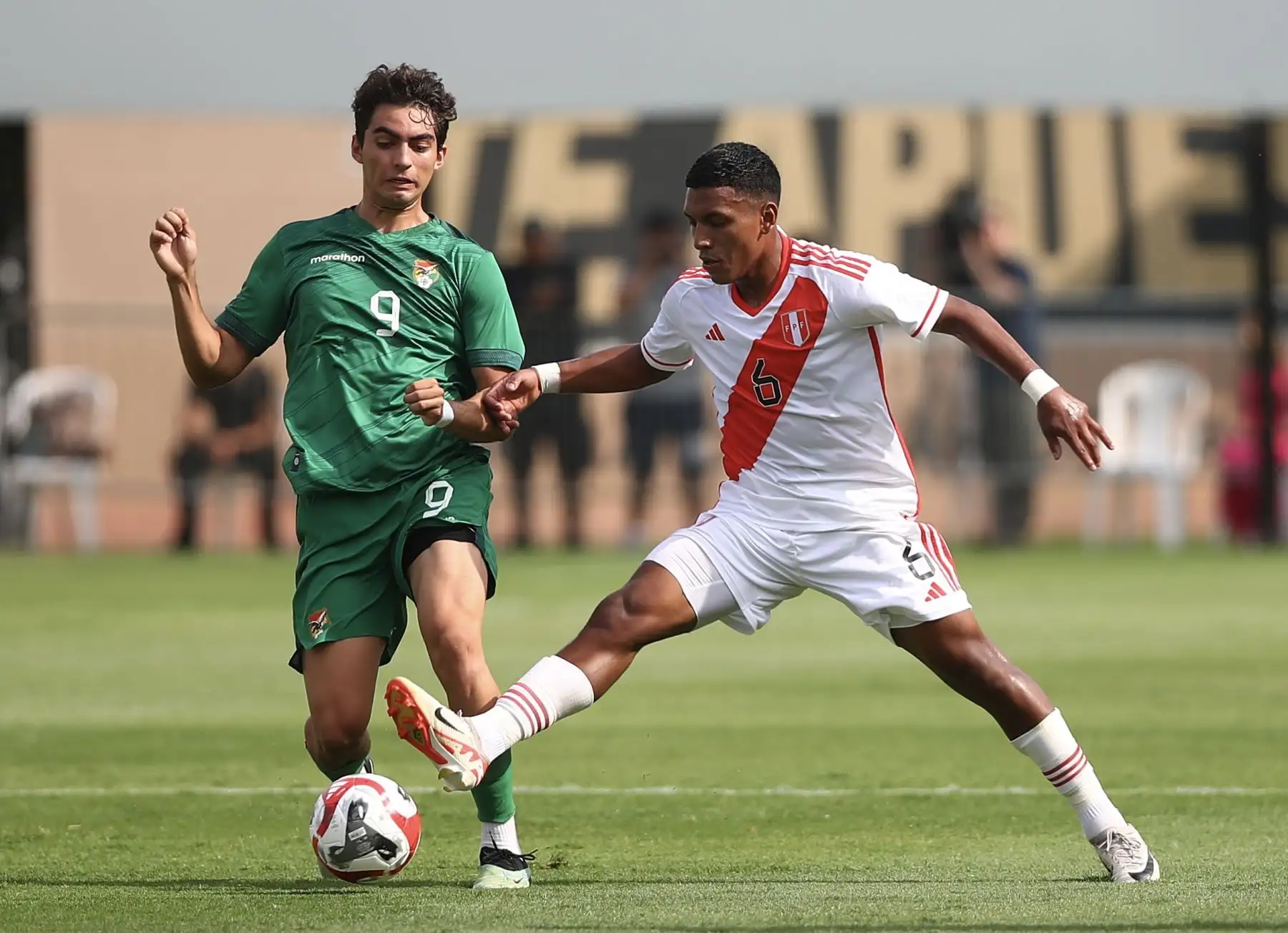 Amistoso internacional de la Selección peruana de futbol Sub 23  rumbo al Preolímpico 2024 disputado en la videna contra su similar de Bolivia en donde la bicolor consiguió la victoria con un contundente  4 a 0.  Foto: FPF