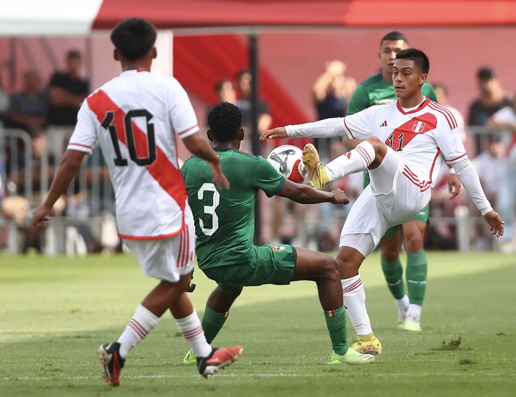 Amistoso internacional de la Selección peruana de futbol Sub 23  rumbo al Preolímpico 2024 disputado en la videna contra su similar de Bolivia en donde la bicolor consiguió la victoria con un contundente  4 a 0.  Foto: FPF