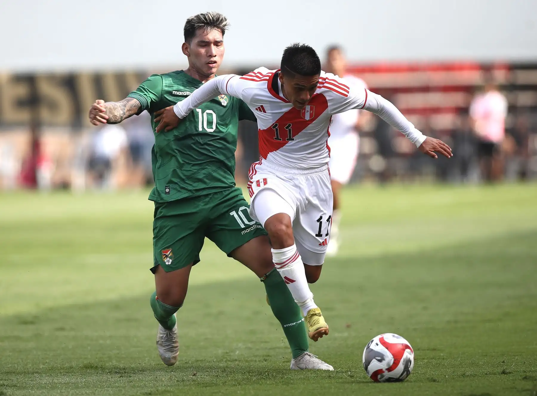 Amistoso internacional de la Selección peruana de futbol Sub 23  rumbo al Preolímpico 2024 disputado en la videna contra su similar de Bolivia en donde la bicolor consiguió la victoria con un contundente  4 a 0.  Foto: FPF