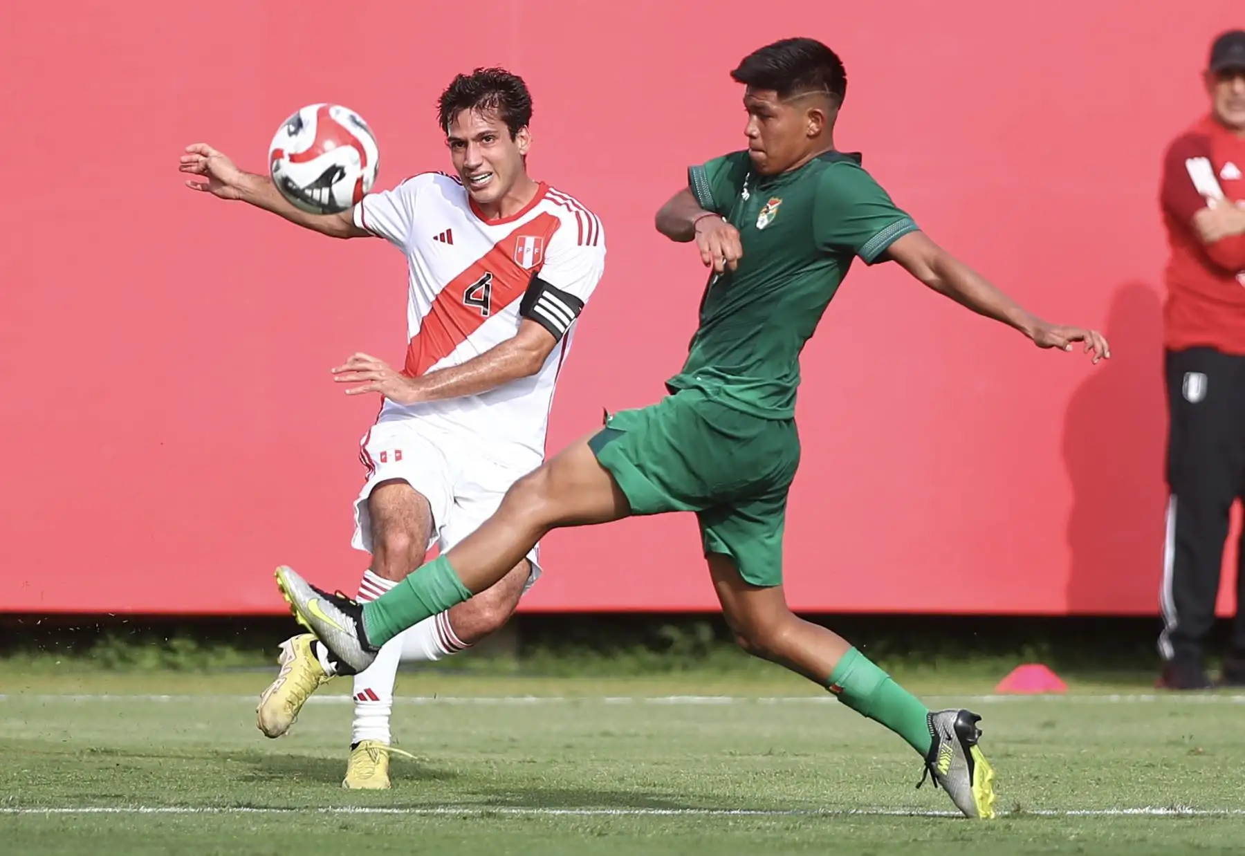 Amistoso internacional de la Selección peruana de futbol Sub 23  rumbo al Preolímpico 2024 disputado en la videna contra su similar de Bolivia en donde la bicolor consiguió la victoria con un contundente  4 a 0.  Foto: FPF
