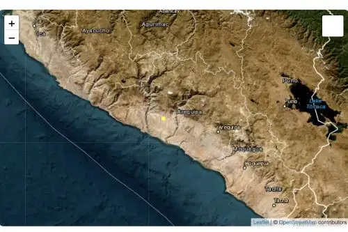 Esta noche se reportó un sismo con epicentro en Aplao, provincia de Castilla, región Arequipa. Foto: ANDINA/Difusión
